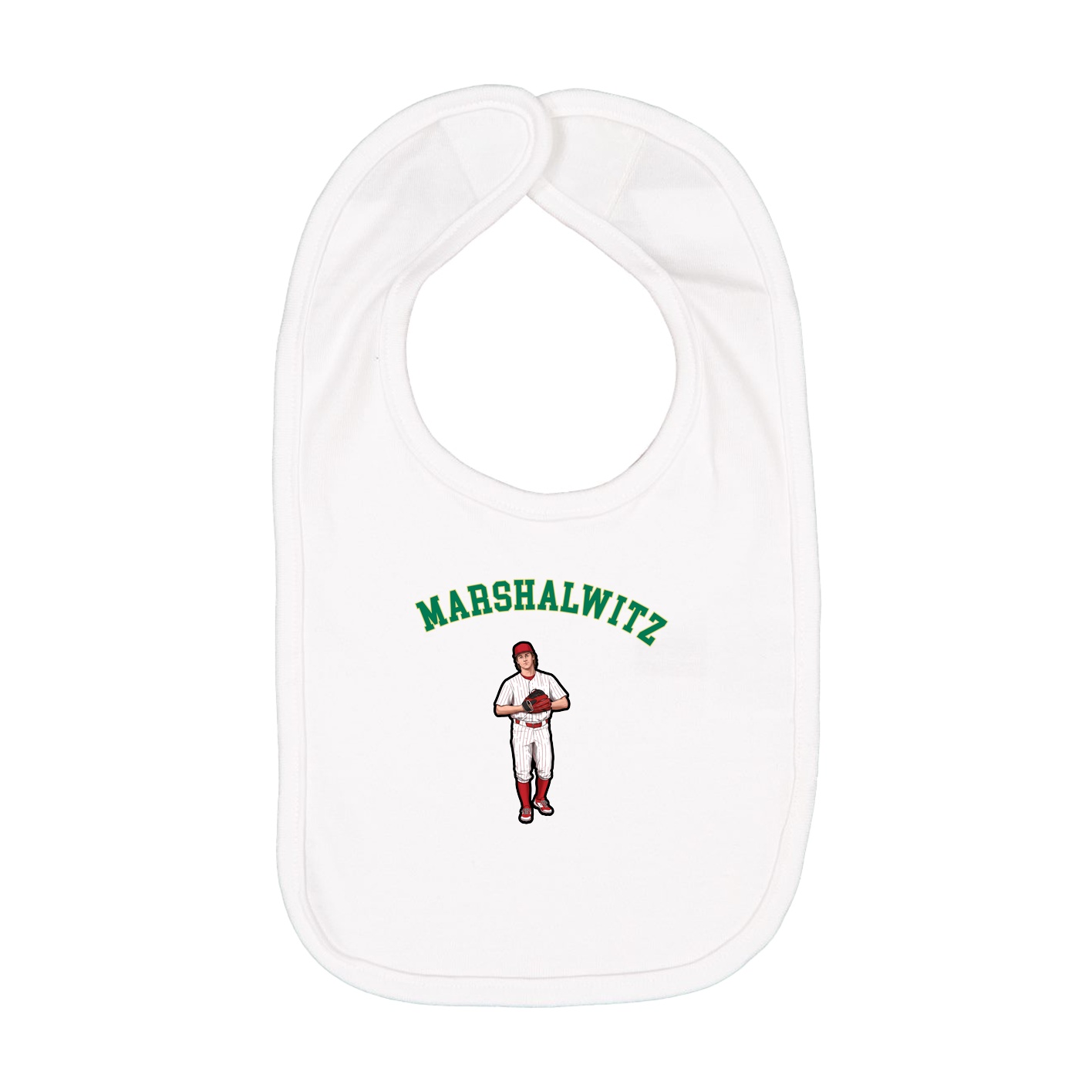 Infant Bib — Shirsey Arch in White
