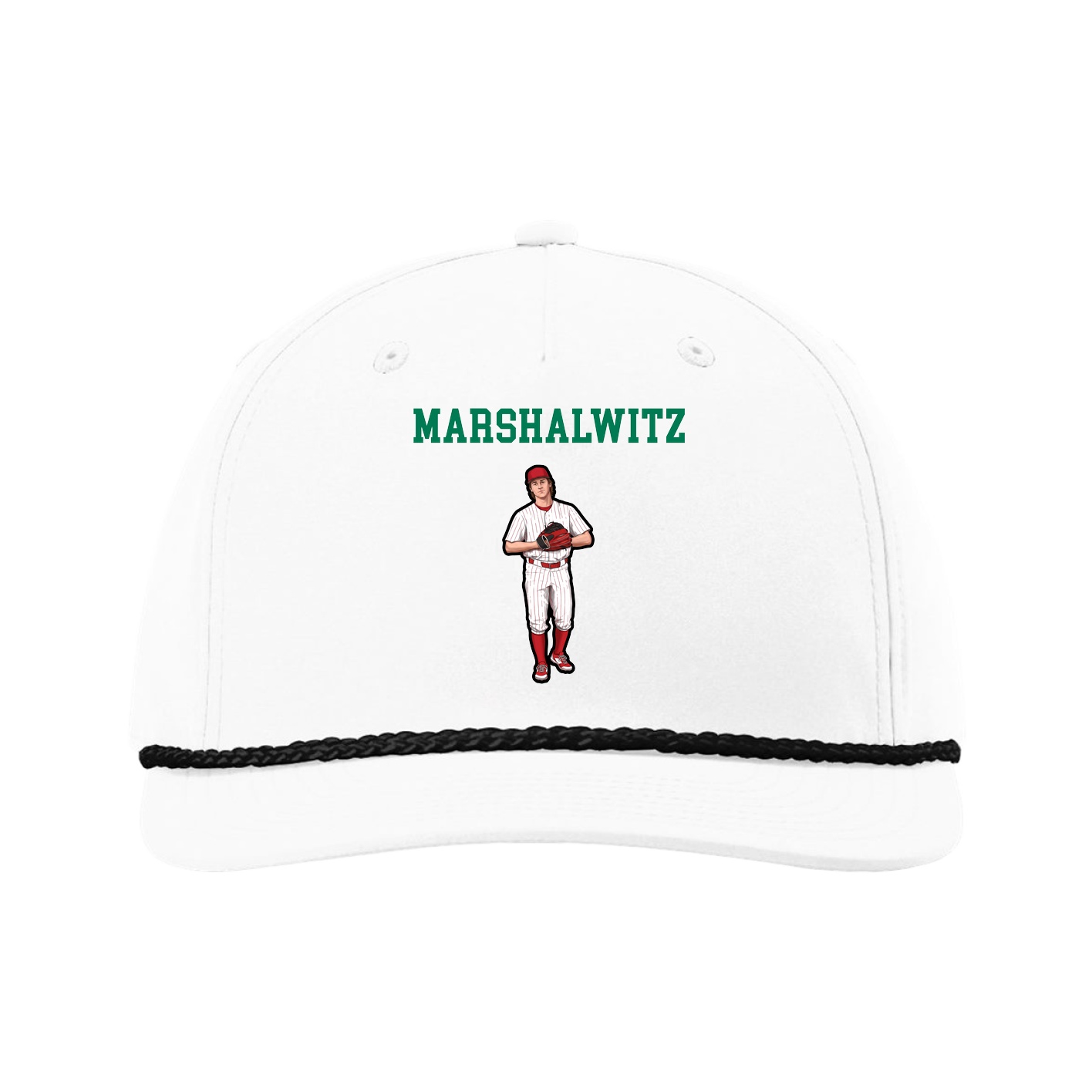Five-Panel Classic Rope Cap — Shirsey in White