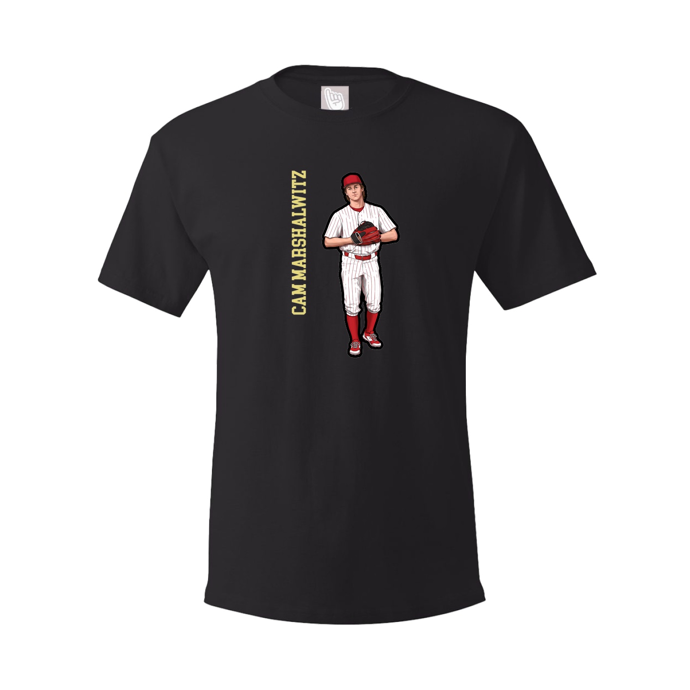 Youth Tee — Name Vertical in Black