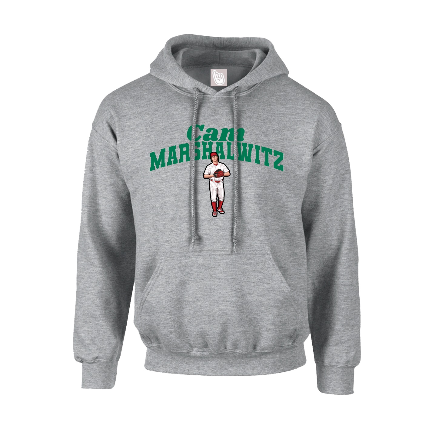 Youth Hoodie — Signature Arch in Grey
