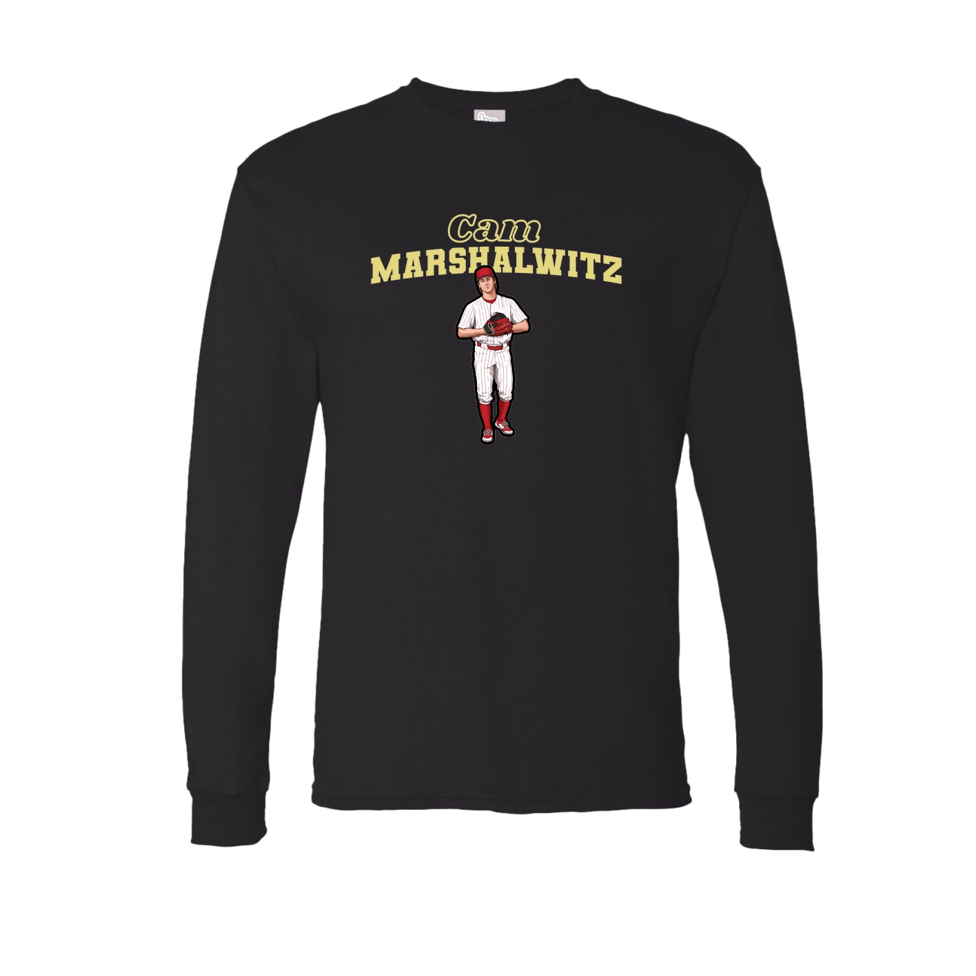 Long Sleeve Tee — Name Arch in Black