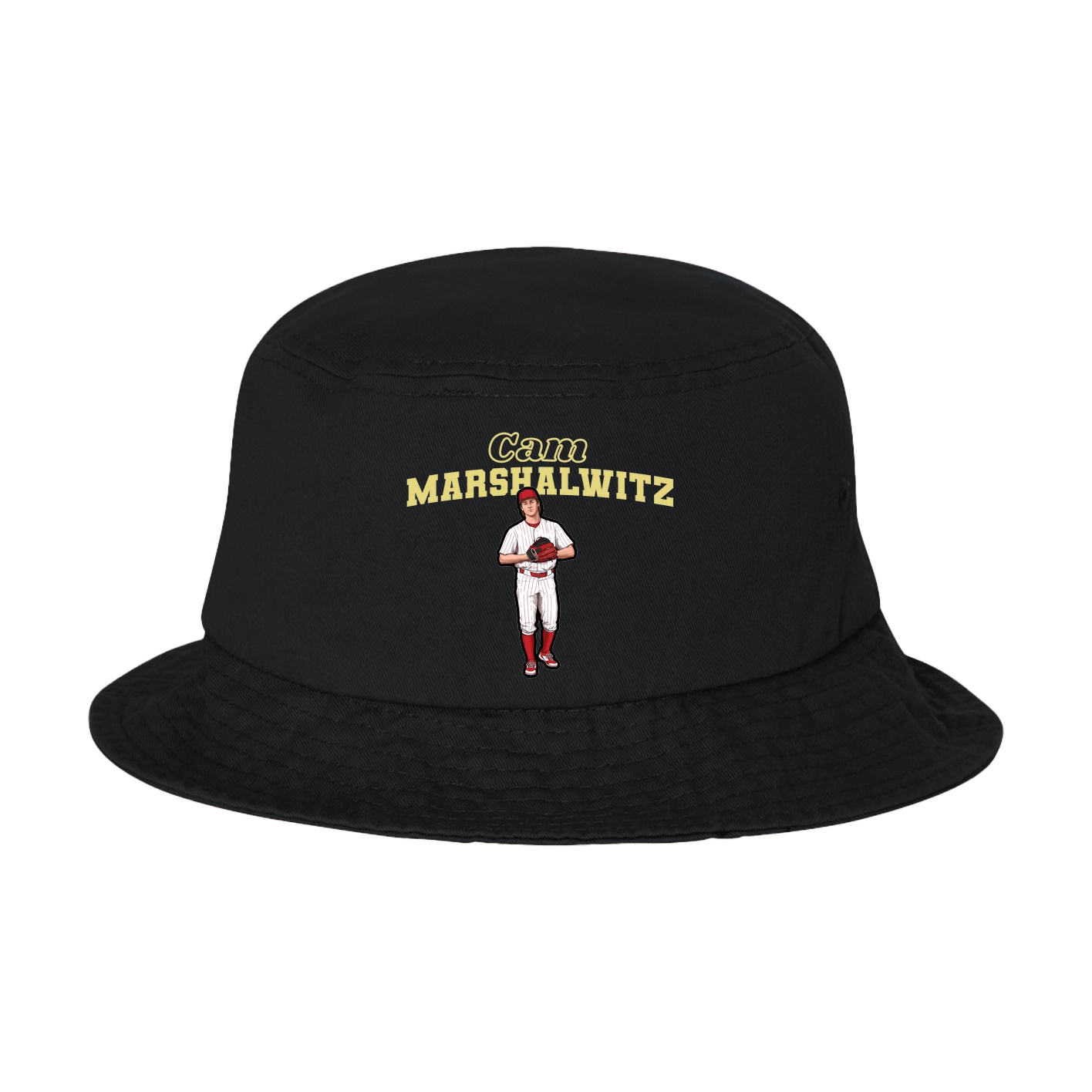 Bucket Cap — Name Arch in Black