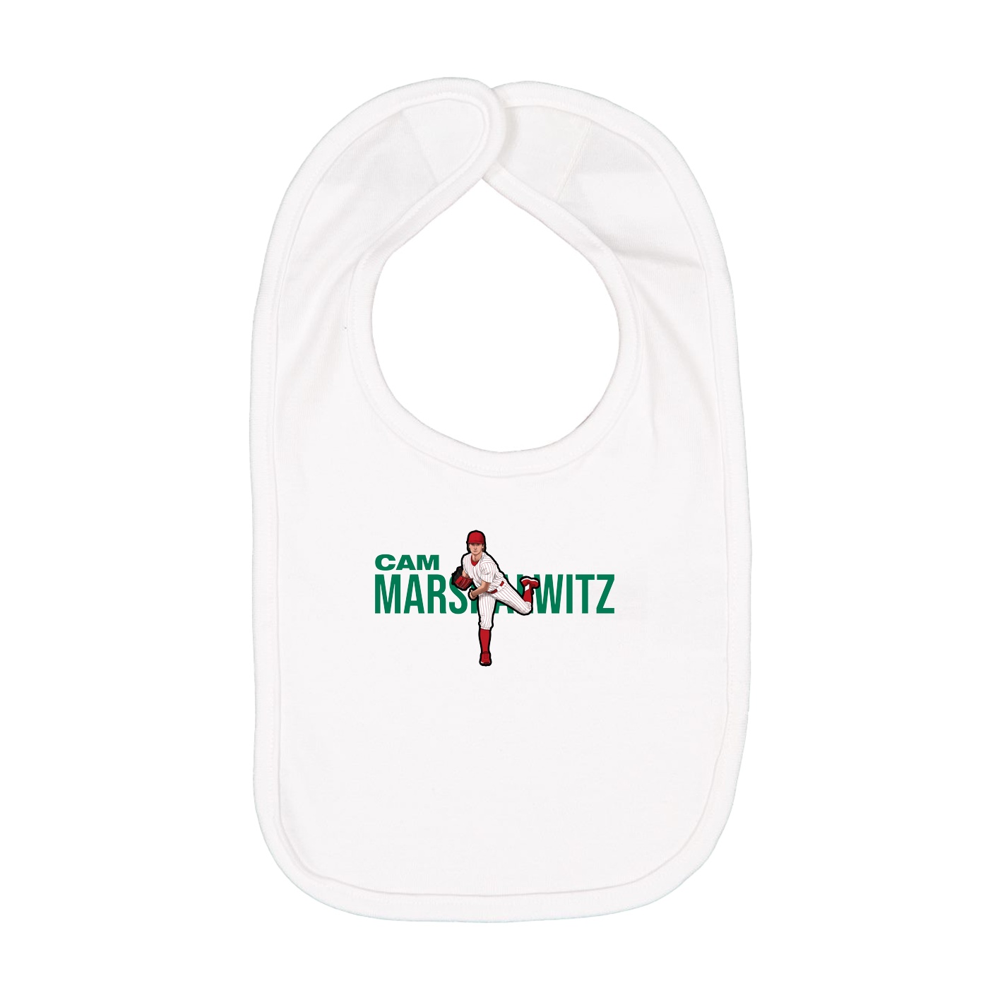 Infant Bib — Player Name in White
