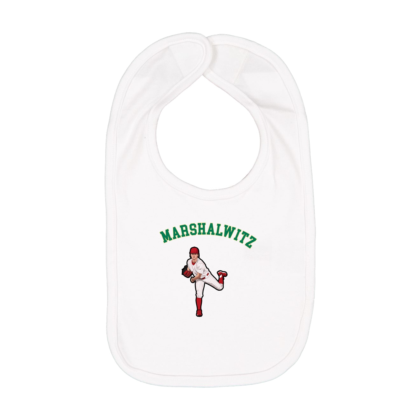 Infant Bib — Shirsey Arch in White