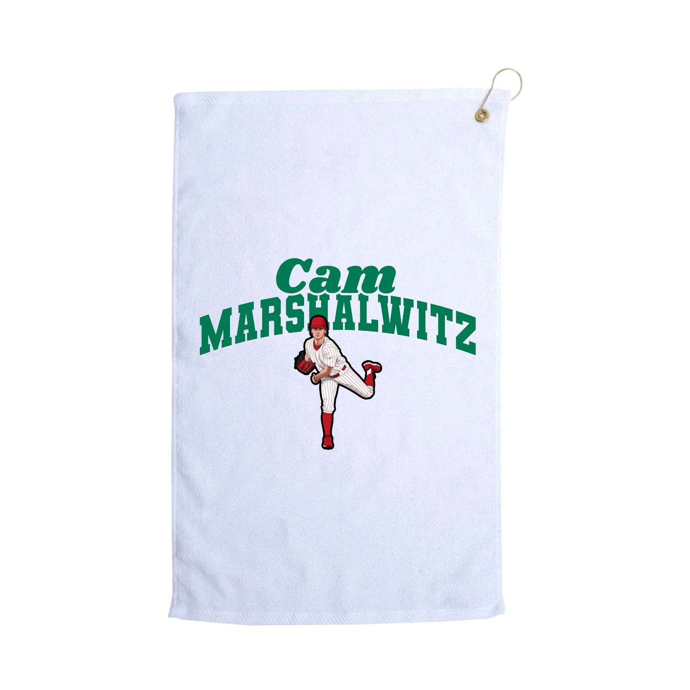 Golf Towel — Signature Arch in White