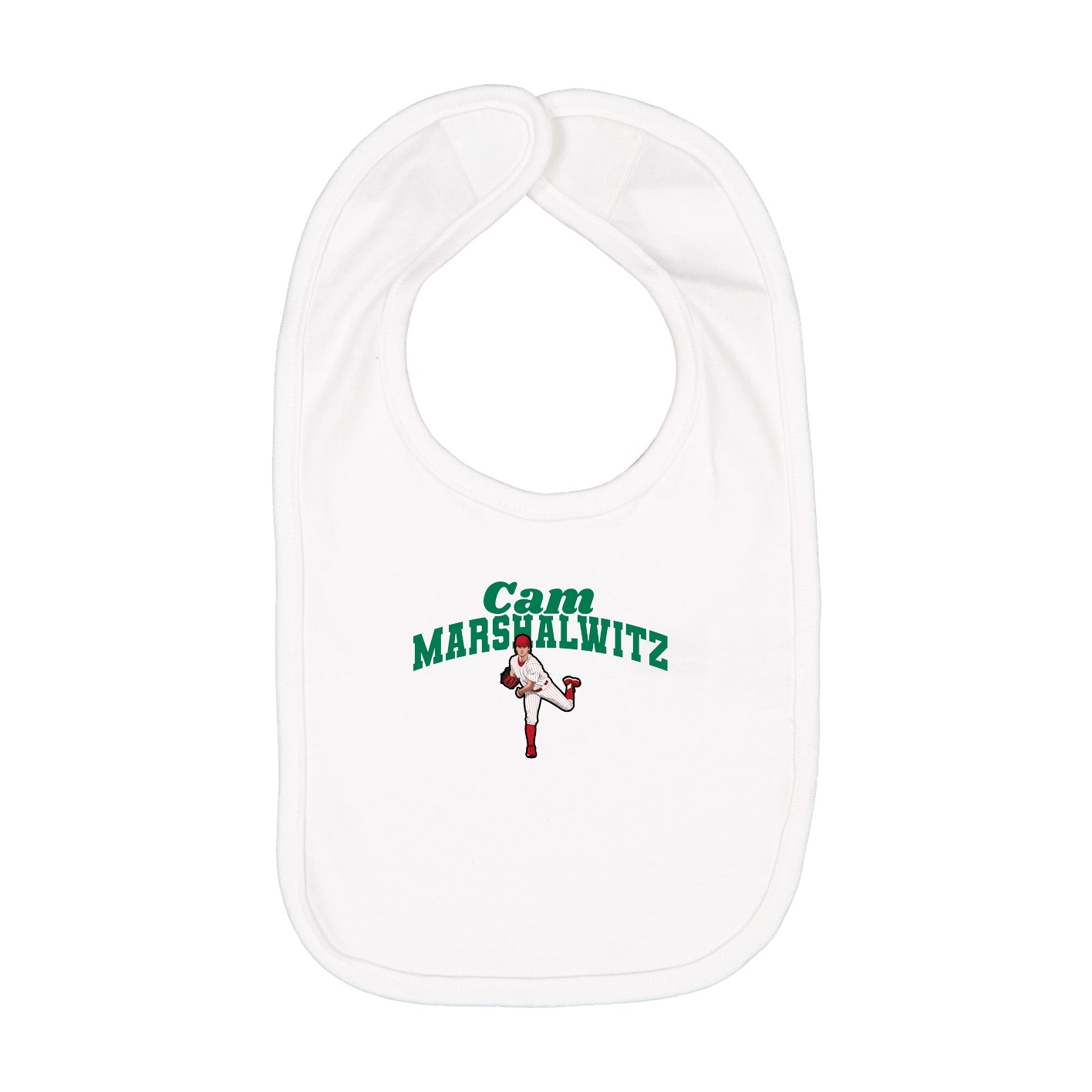 Infant Bib — Signature Arch in White