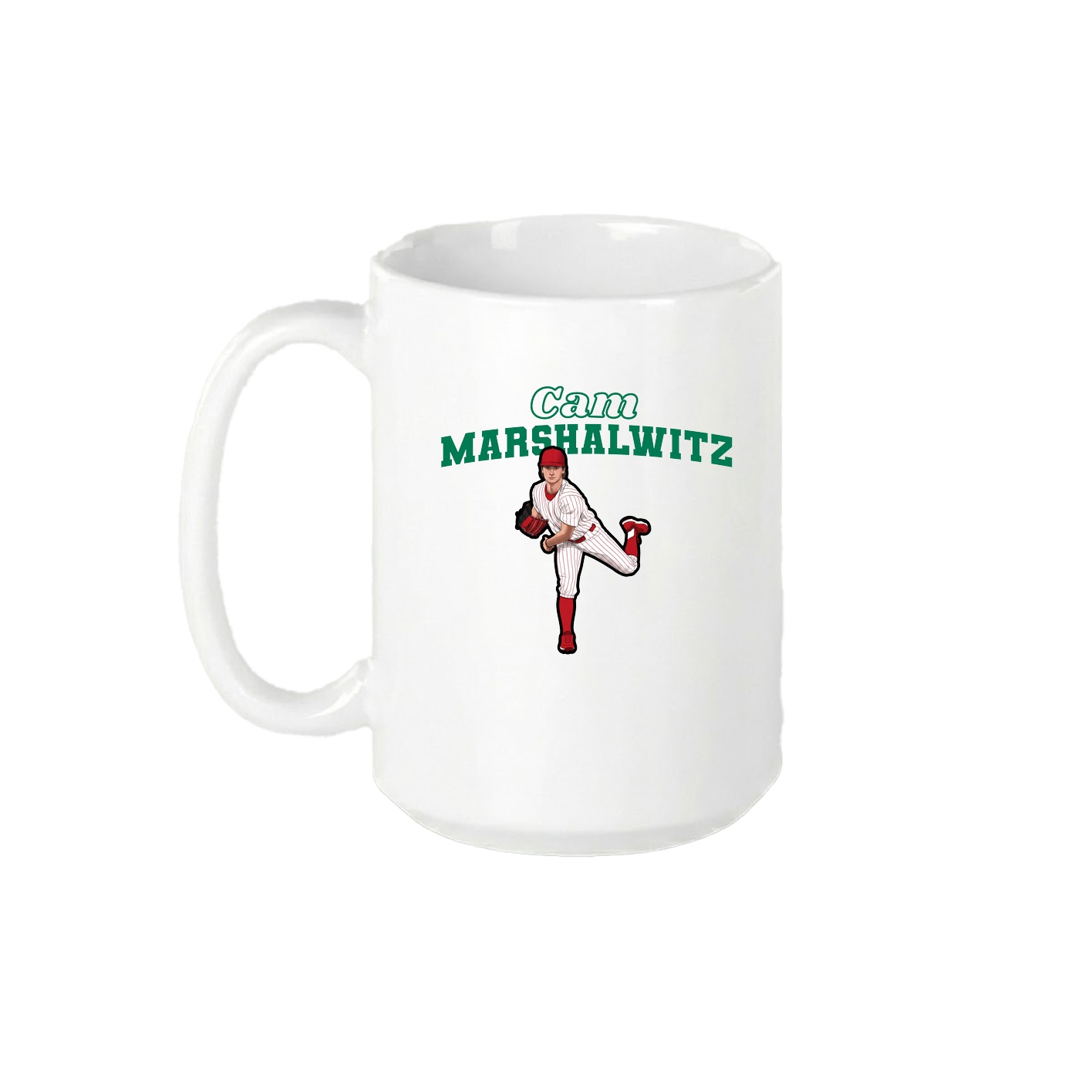 15oz Coffee Mug — Name Arch in White