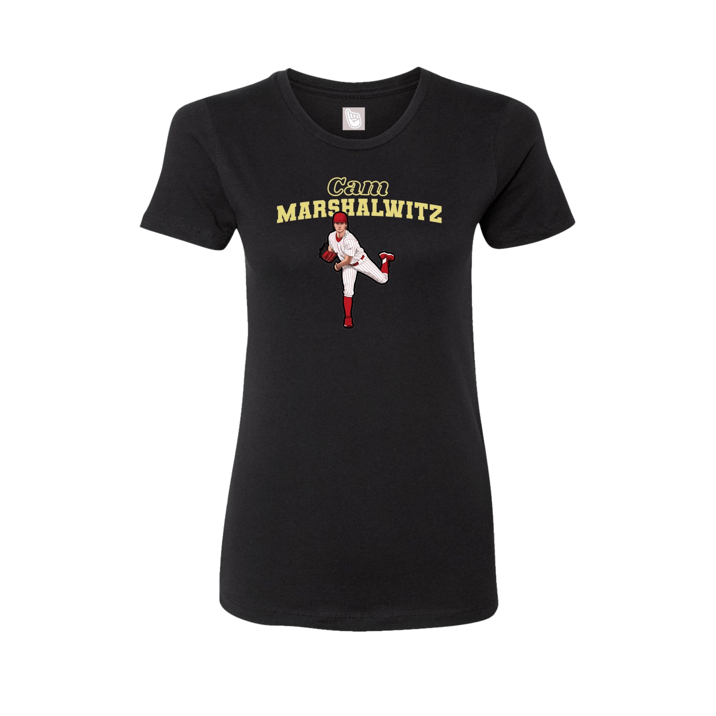 Womens Tee — Name Arch in Black