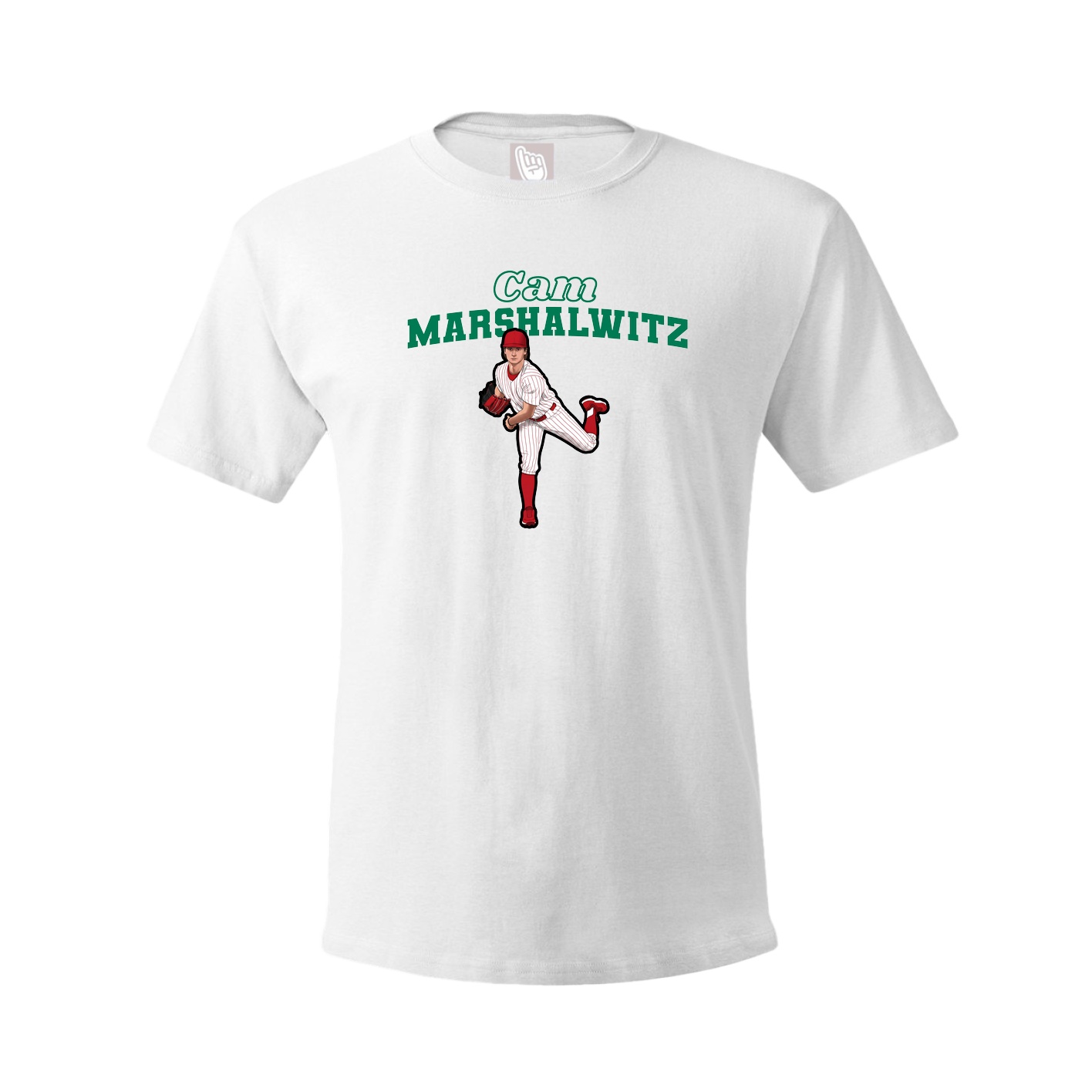 Youth Tee — Name Arch in White