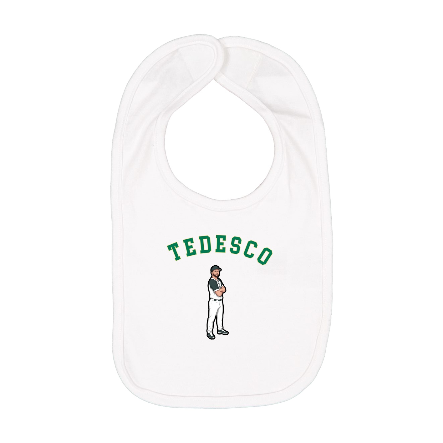 Infant Bib — Shirsey Arch in White