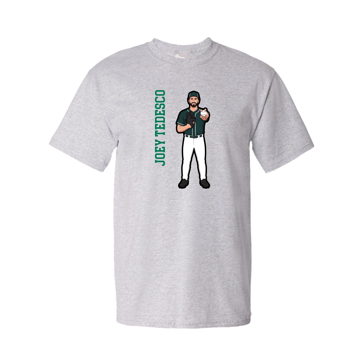 Tee — Name Vertical in Grey