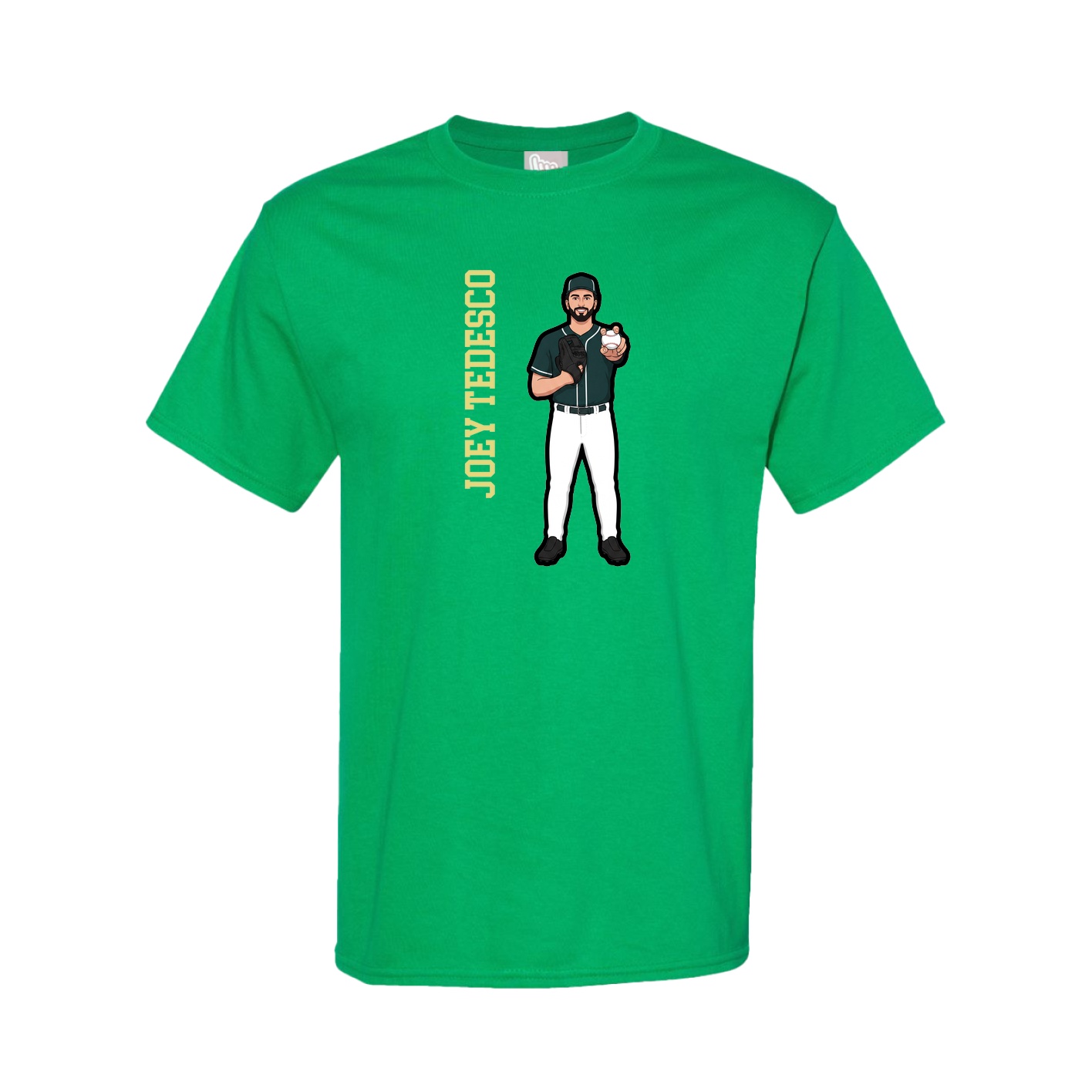 Youth Tee — Name Vertical in Green