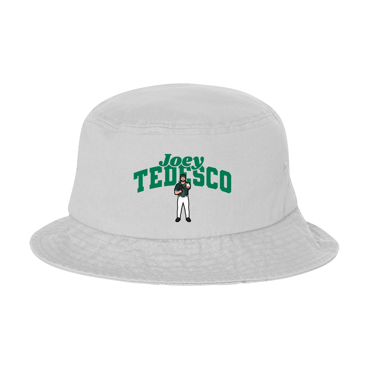Bucket Cap — Signature Arch in White