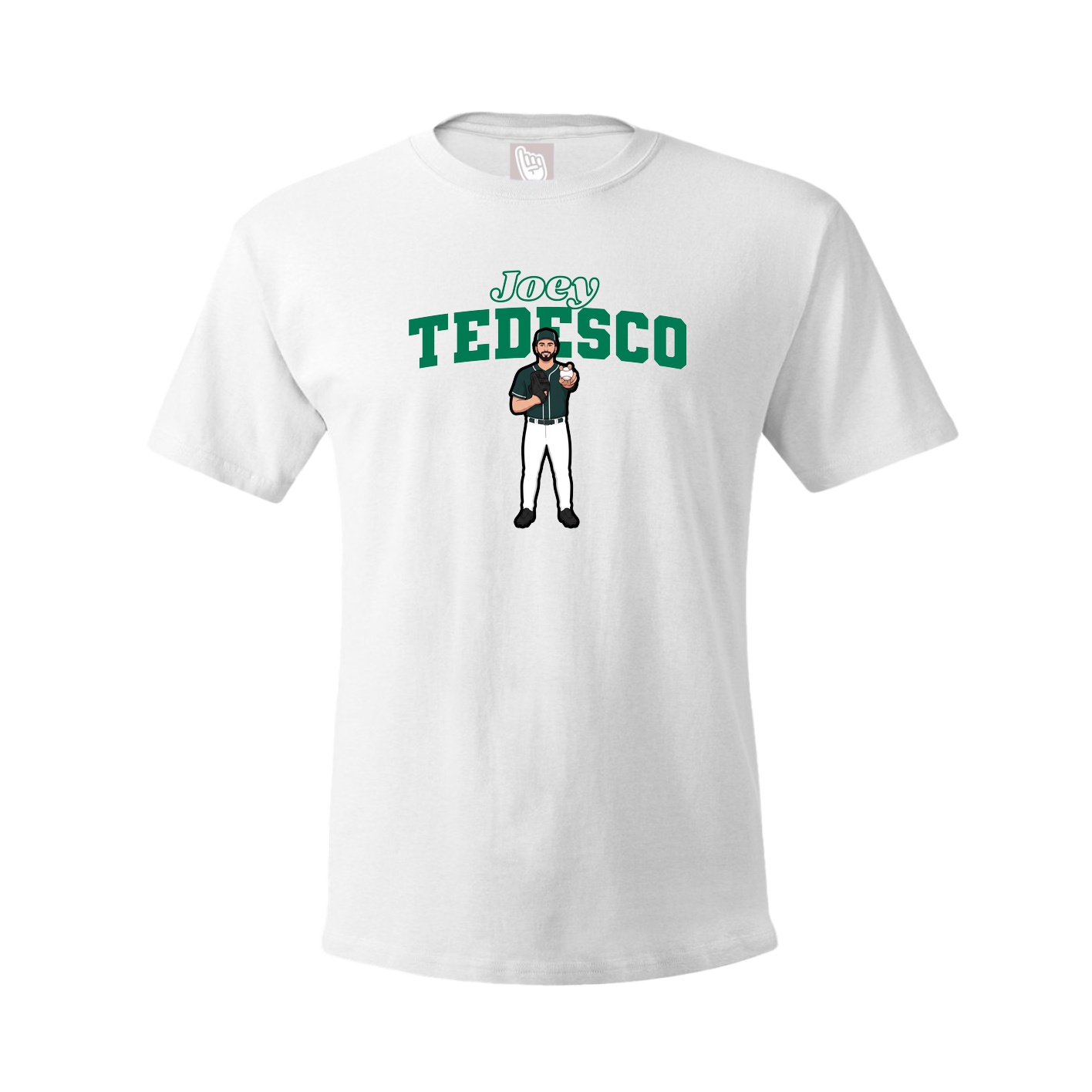 Youth Tee — Name Arch in White