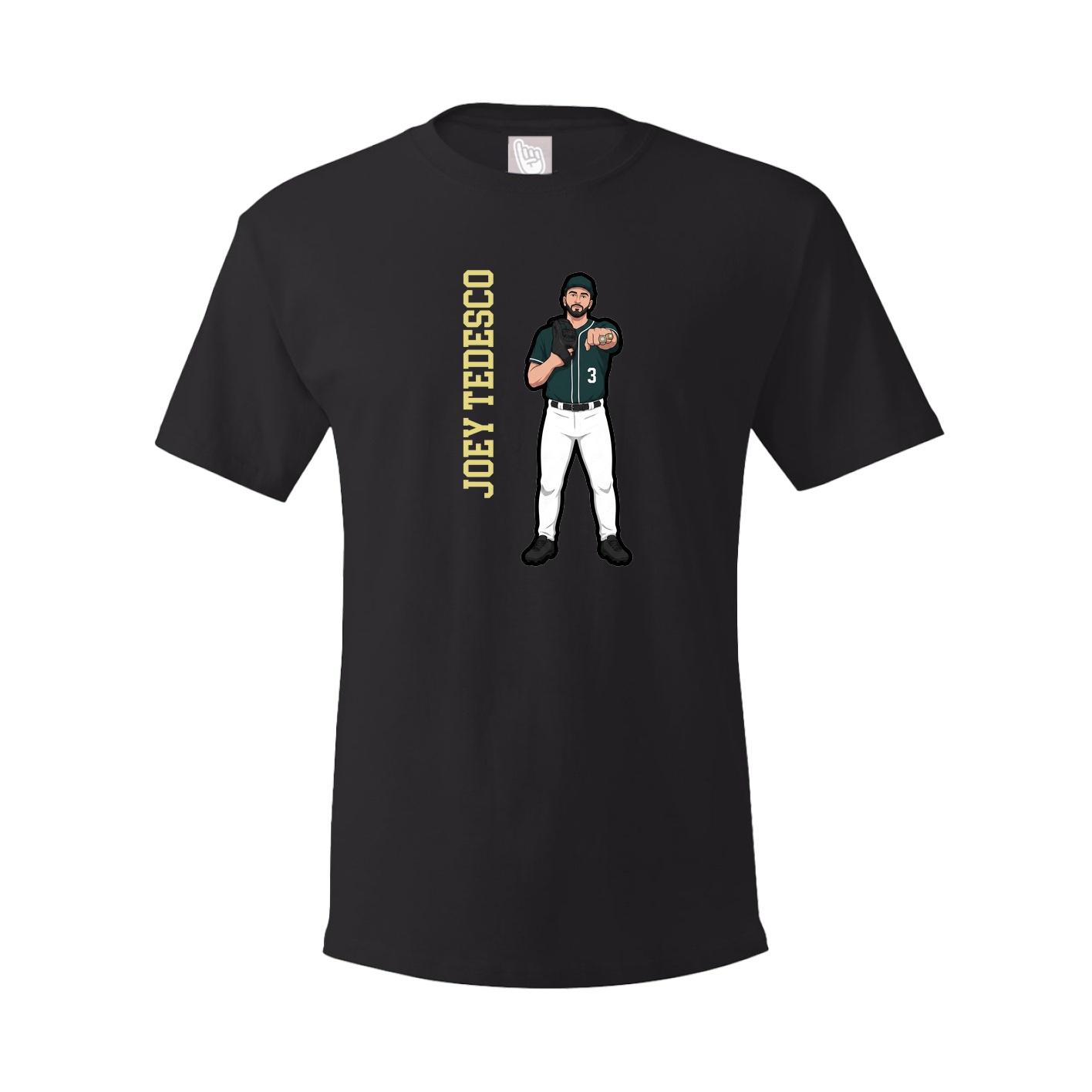 Youth Tee — Name Vertical in Black