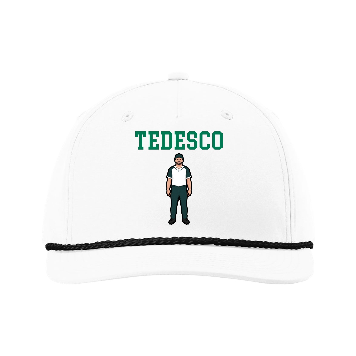 Five-Panel Classic Rope Cap — Shirsey in White