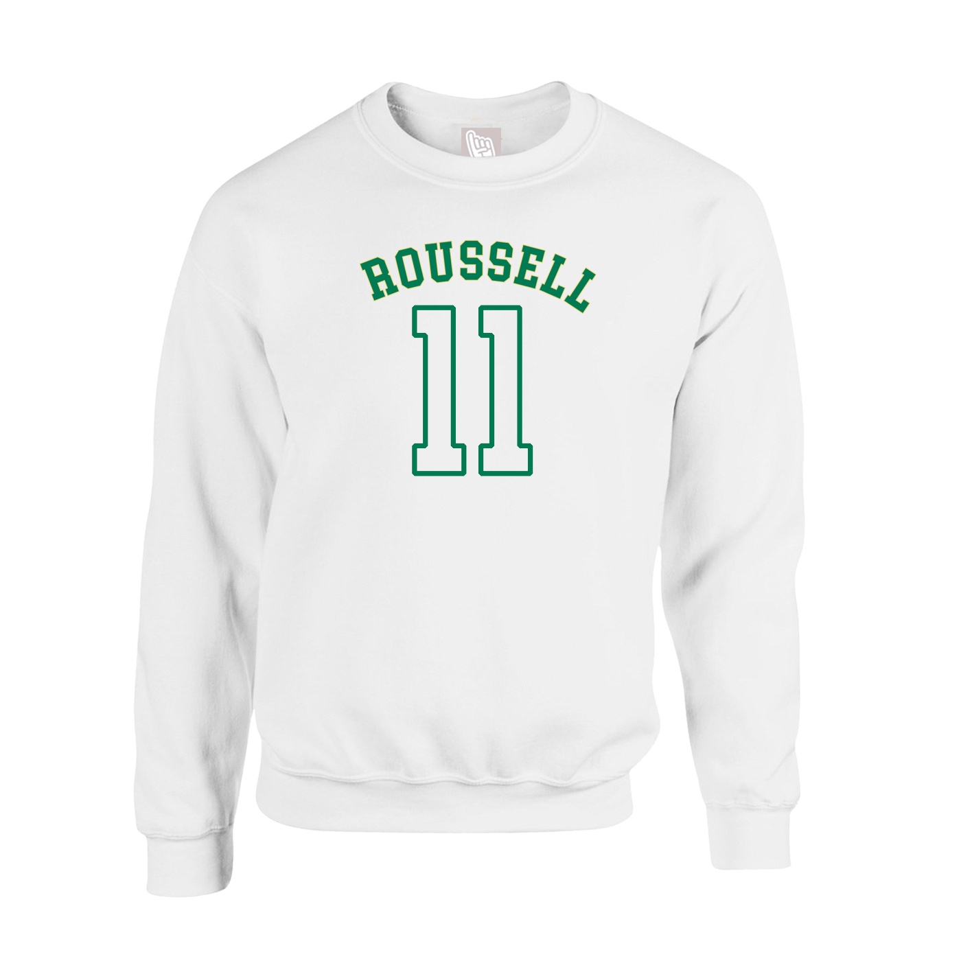 Fleece Crew — Shirsey Arch in White