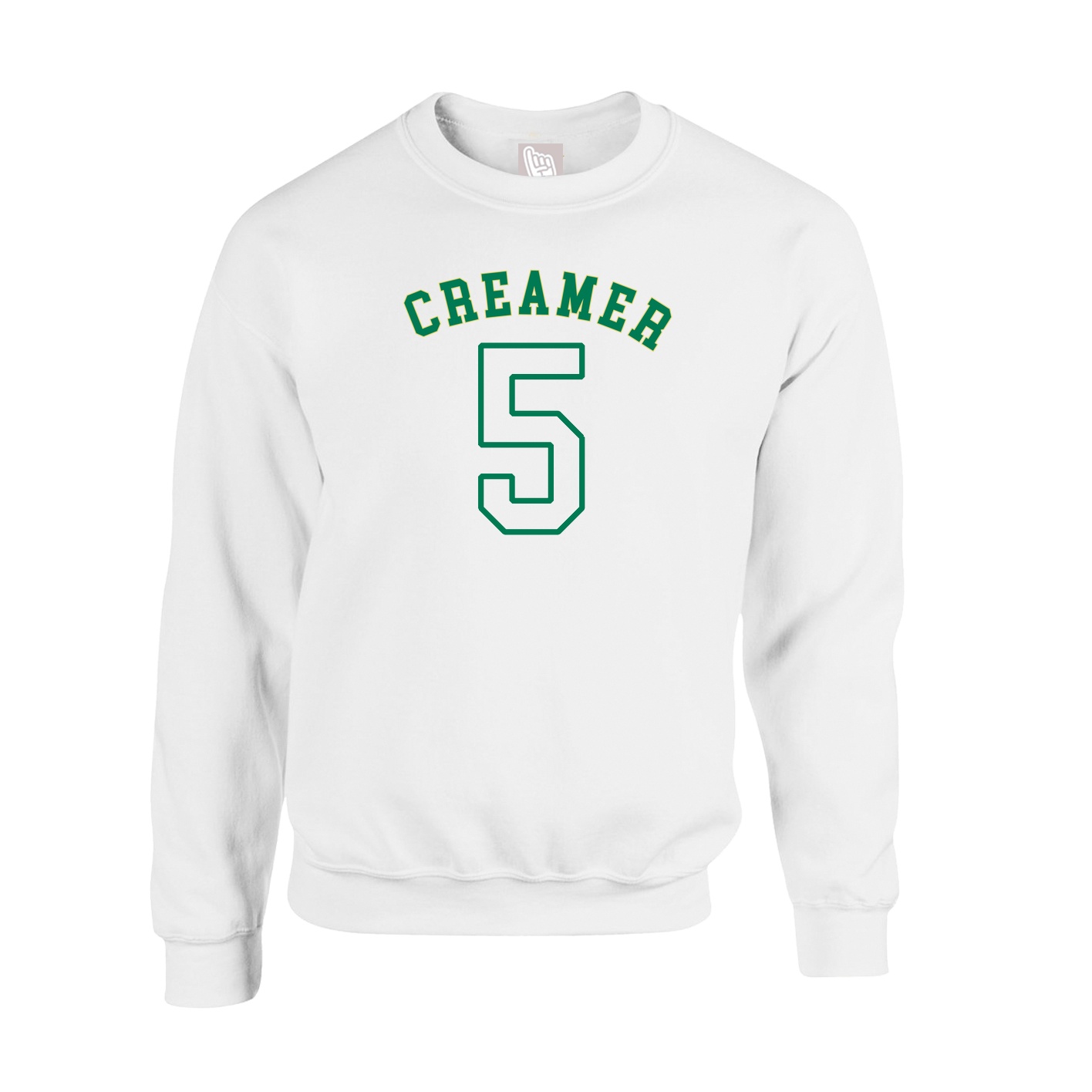 Fleece Crew — Shirsey Arch in White
