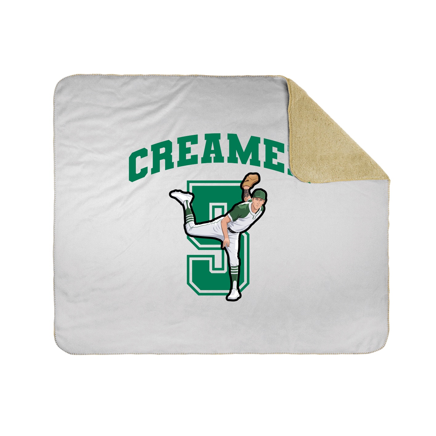 Throw Blanket — Number in White