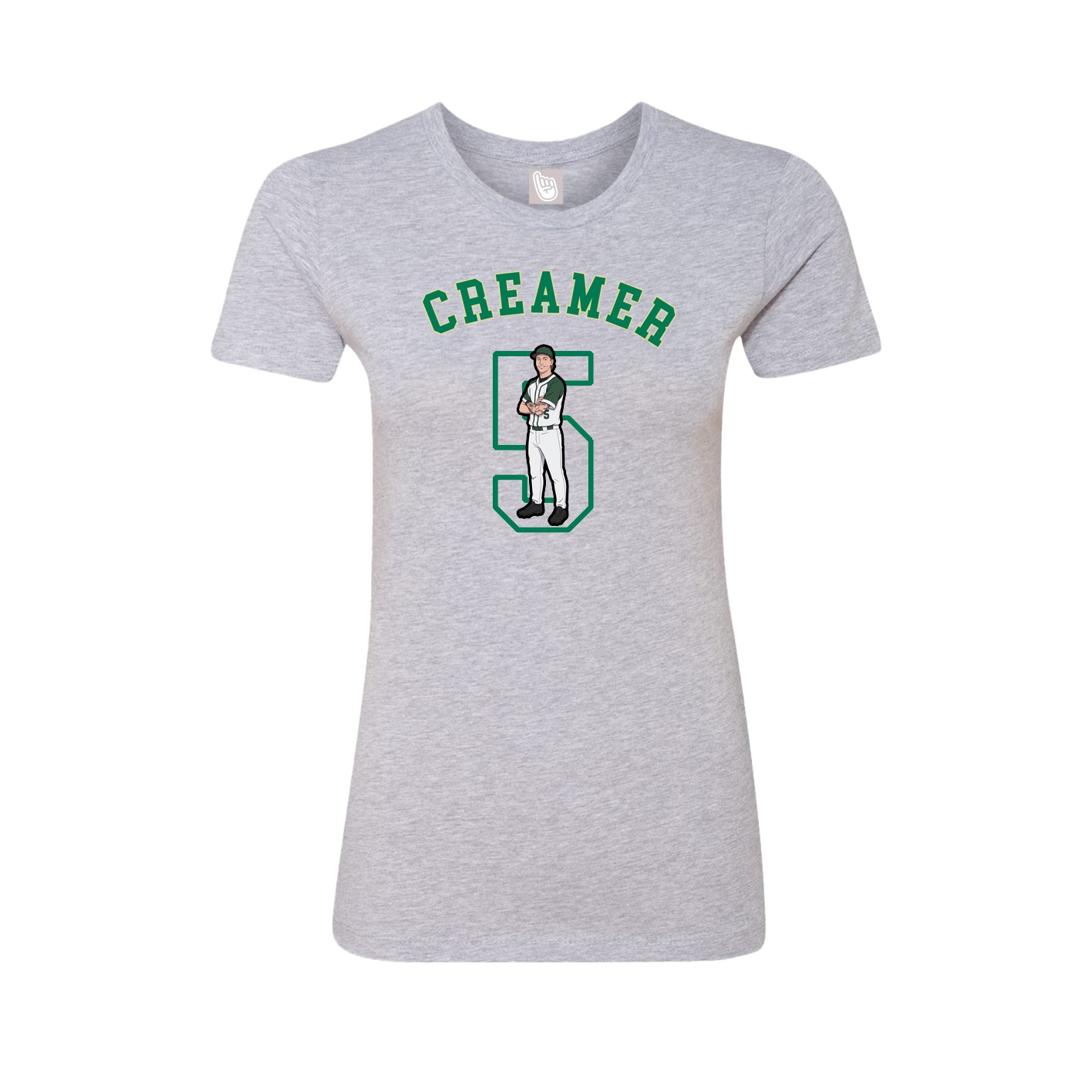Fitted Women's Tee — Shirsey Arch in Grey
