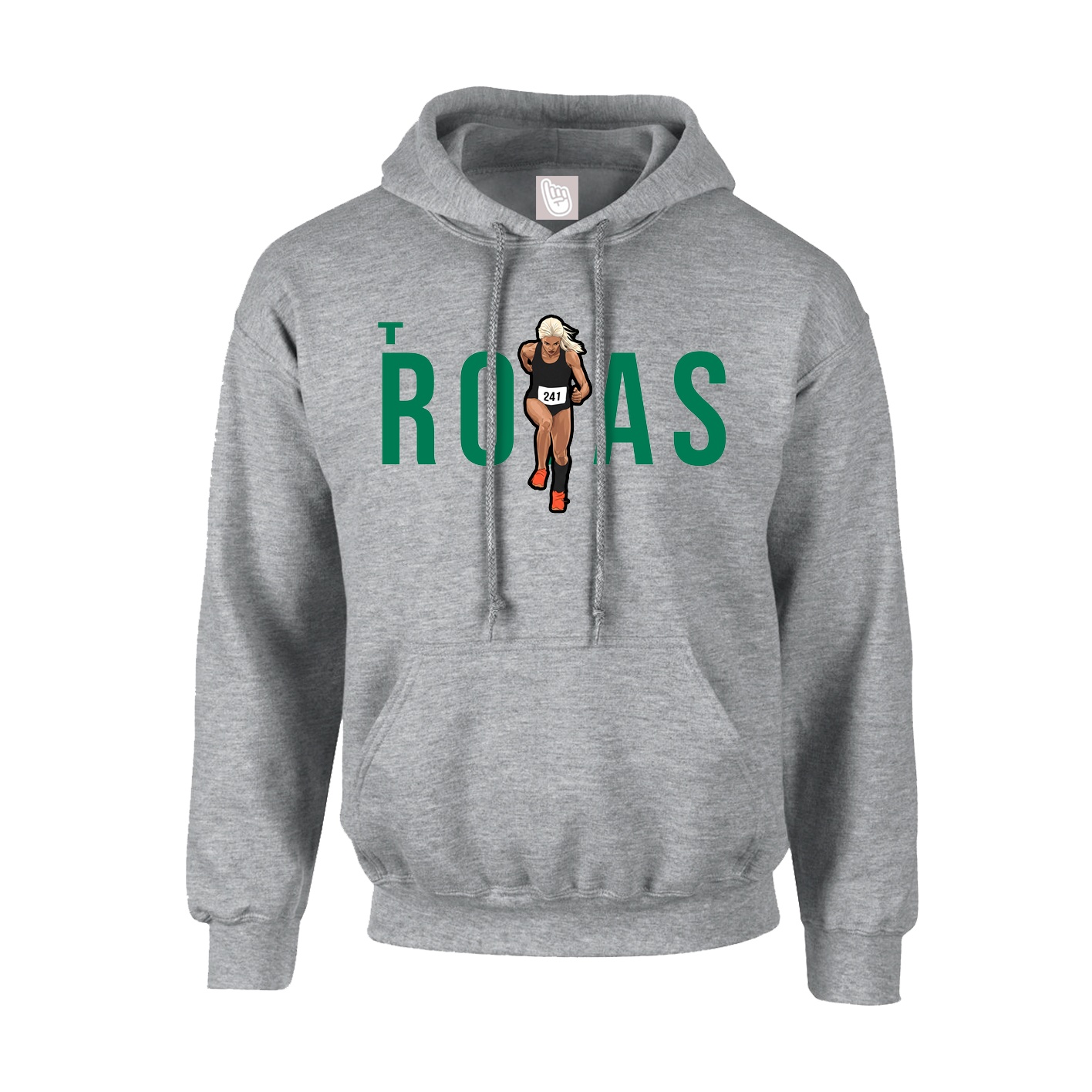 Hoodie — Player Name in Grey