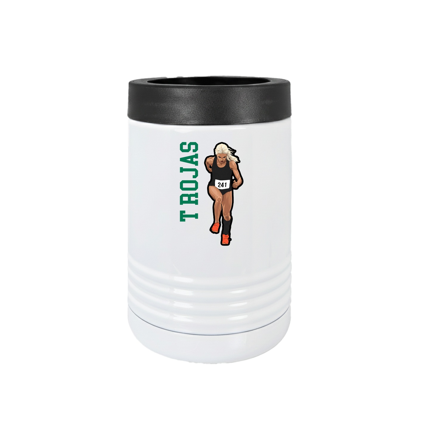 Beverage Holder — Name Vertical in White