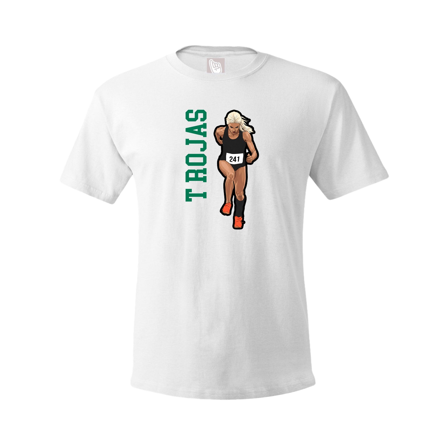 Youth Tee — Name Vertical in White