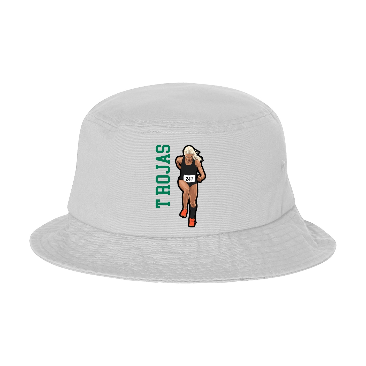 Bucket Cap — Name Vertical in White