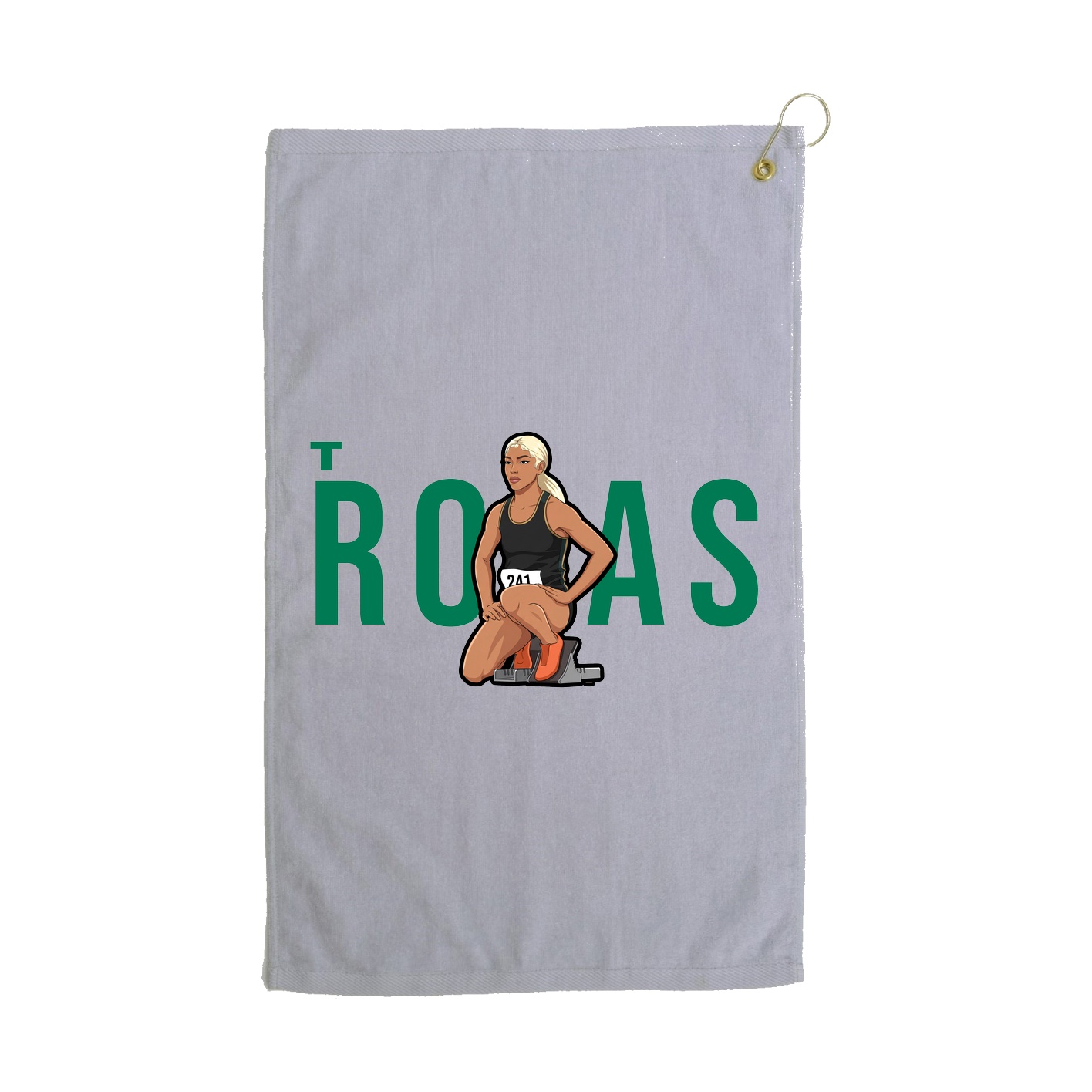 Golf Towel — Player Name in Grey