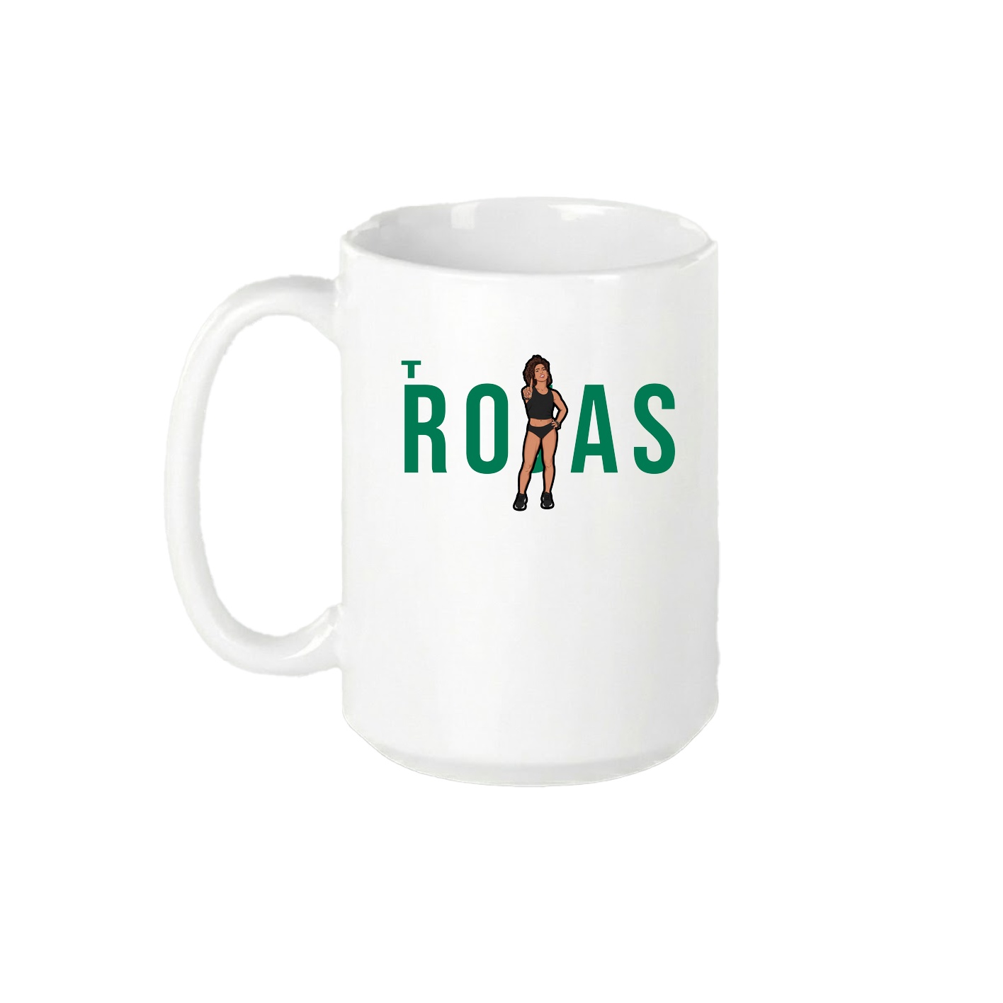 15oz Coffee Mug — Player Name in White