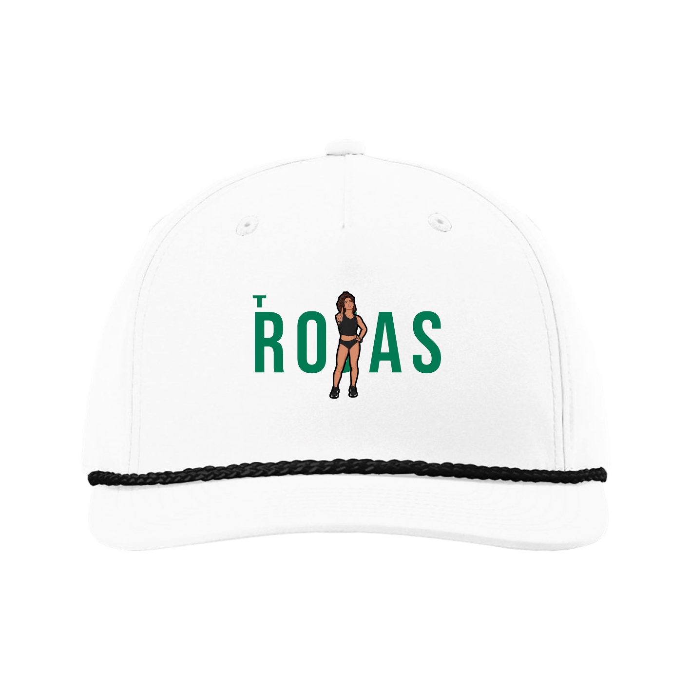 Five-Panel Classic Rope Cap — Player Name in White