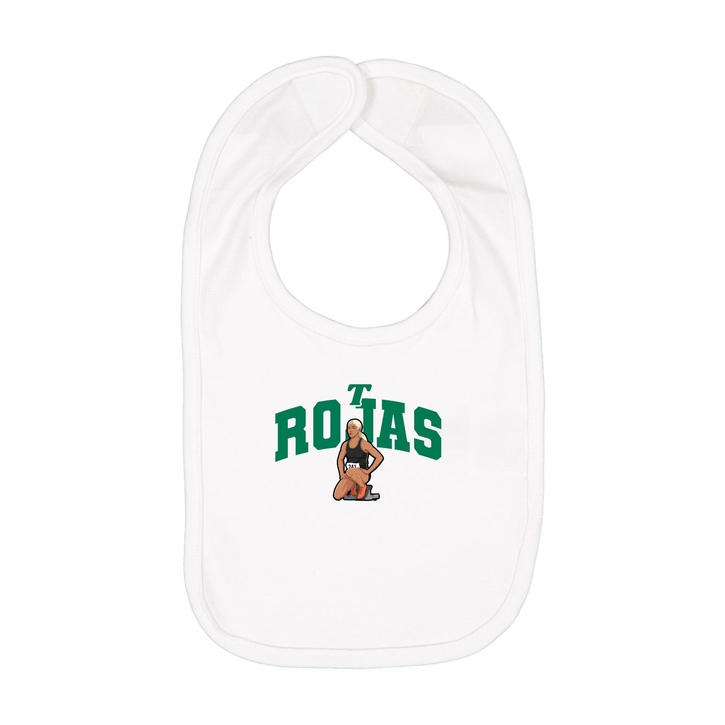 Infant Bib — Signature Arch in White