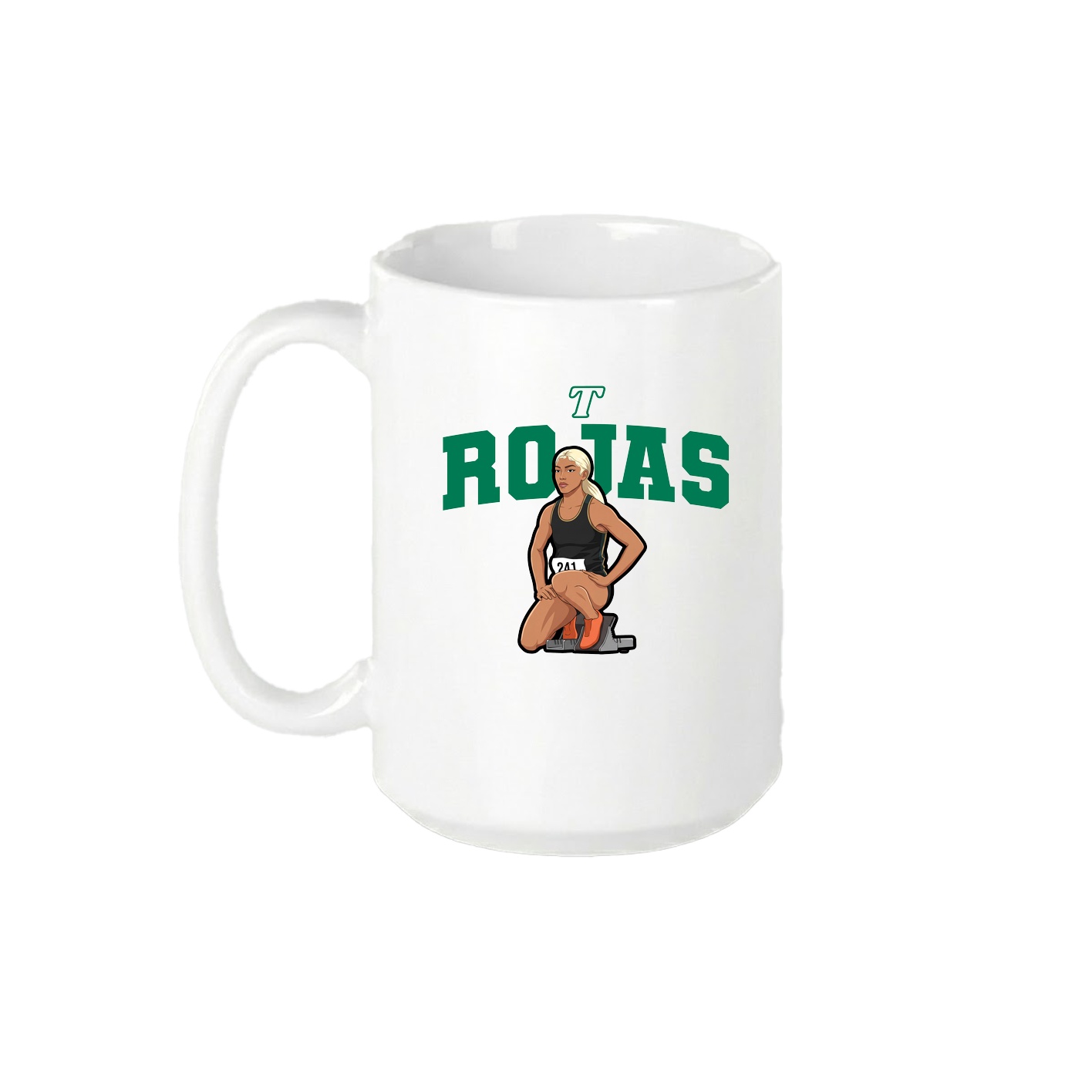15oz Coffee Mug — Name Arch in White