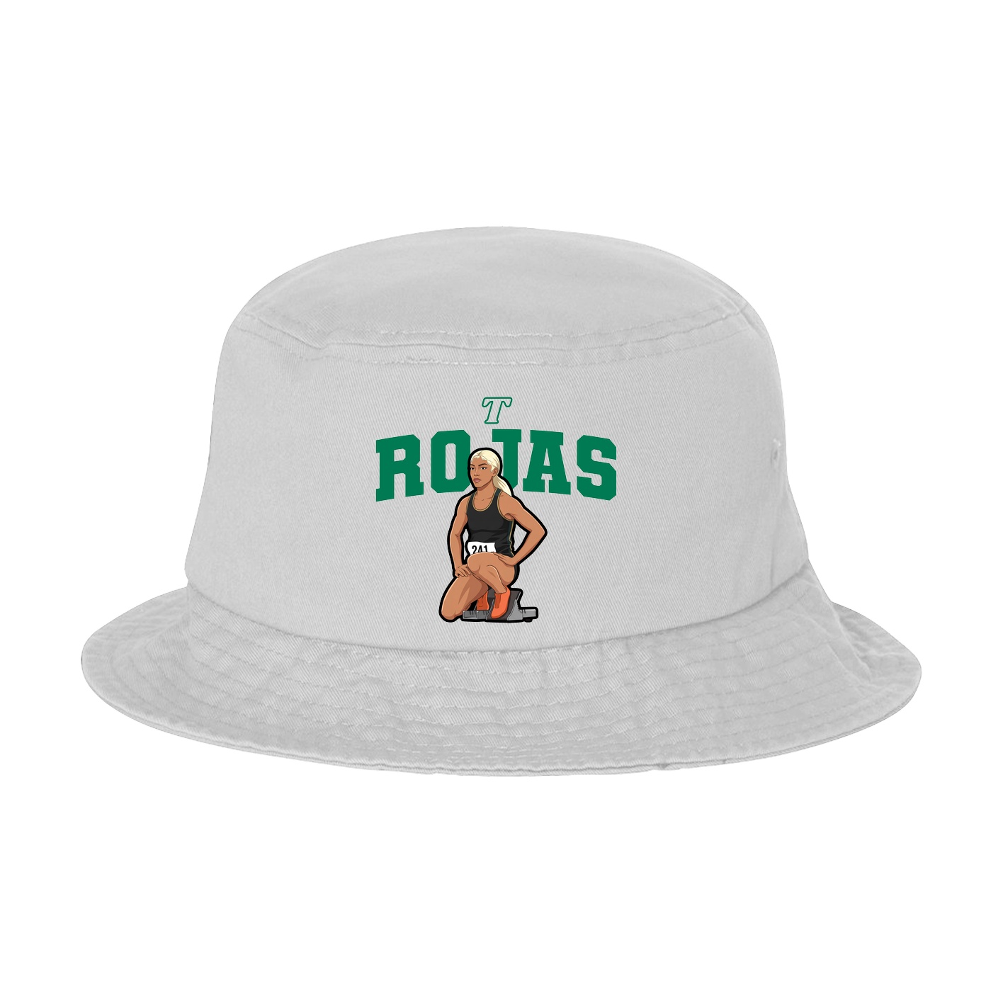 Bucket Cap — Name Arch in White