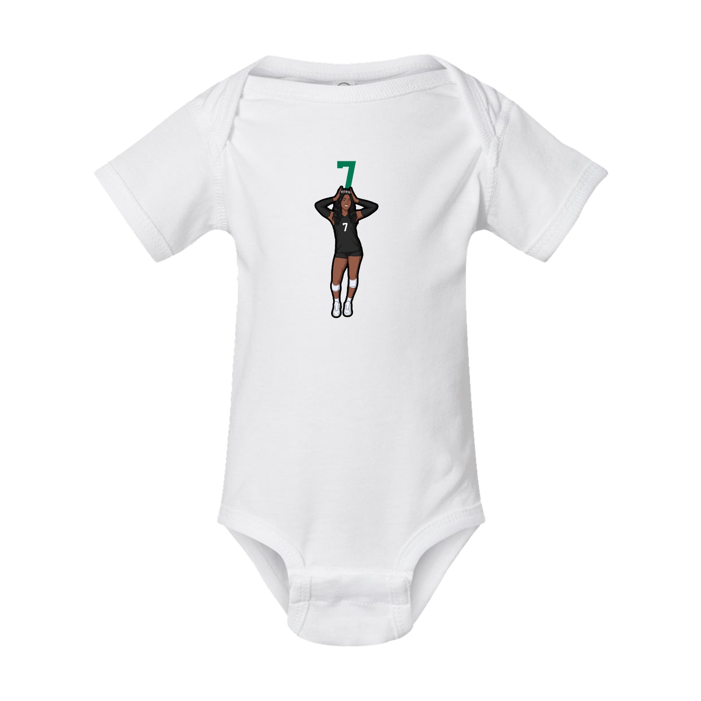 Baby Onesie — Number Top in White