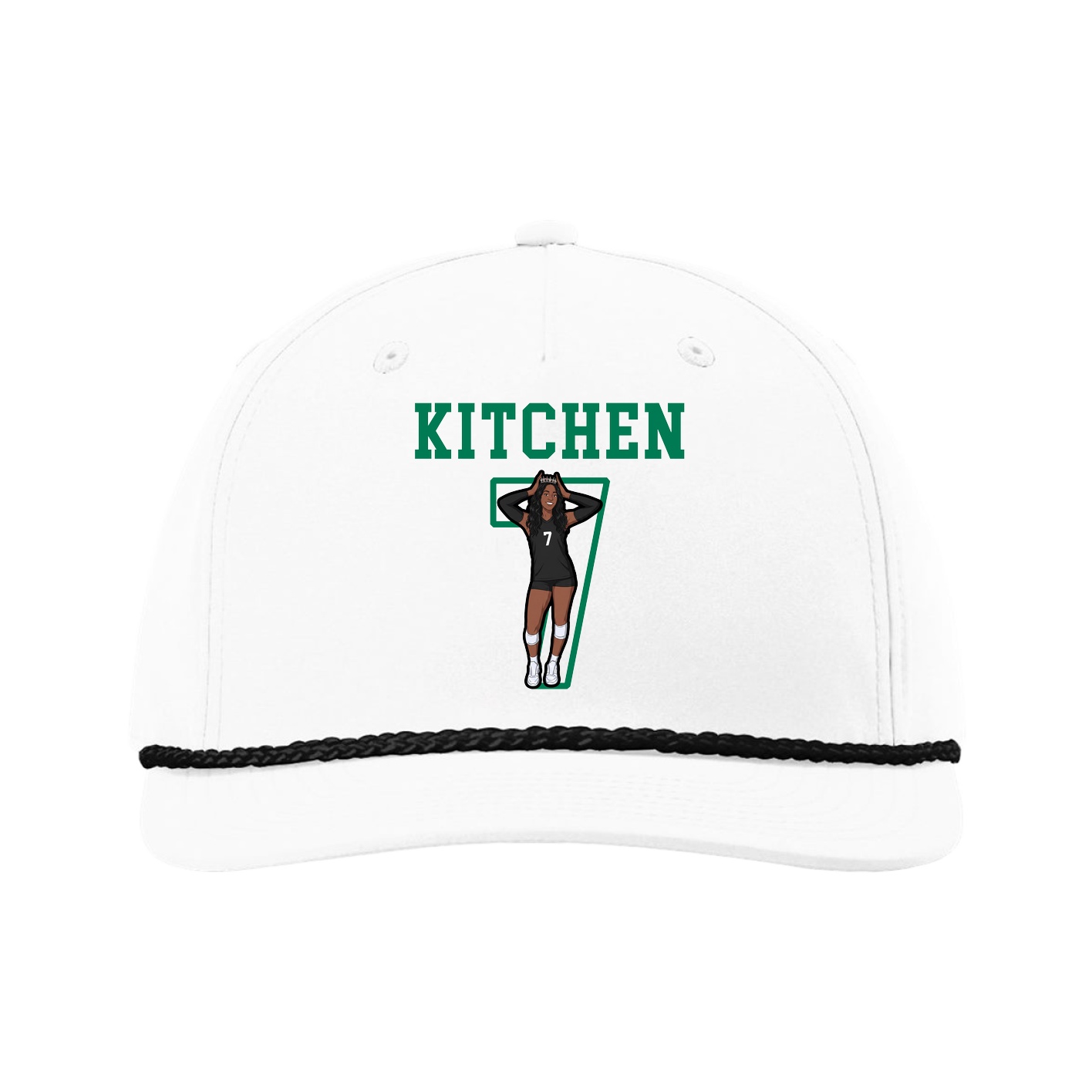 Five-Panel Classic Rope Cap — Shirsey in White