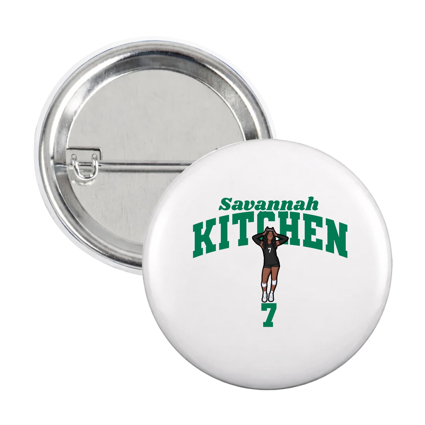 Game Day Button — Signature Arch in White