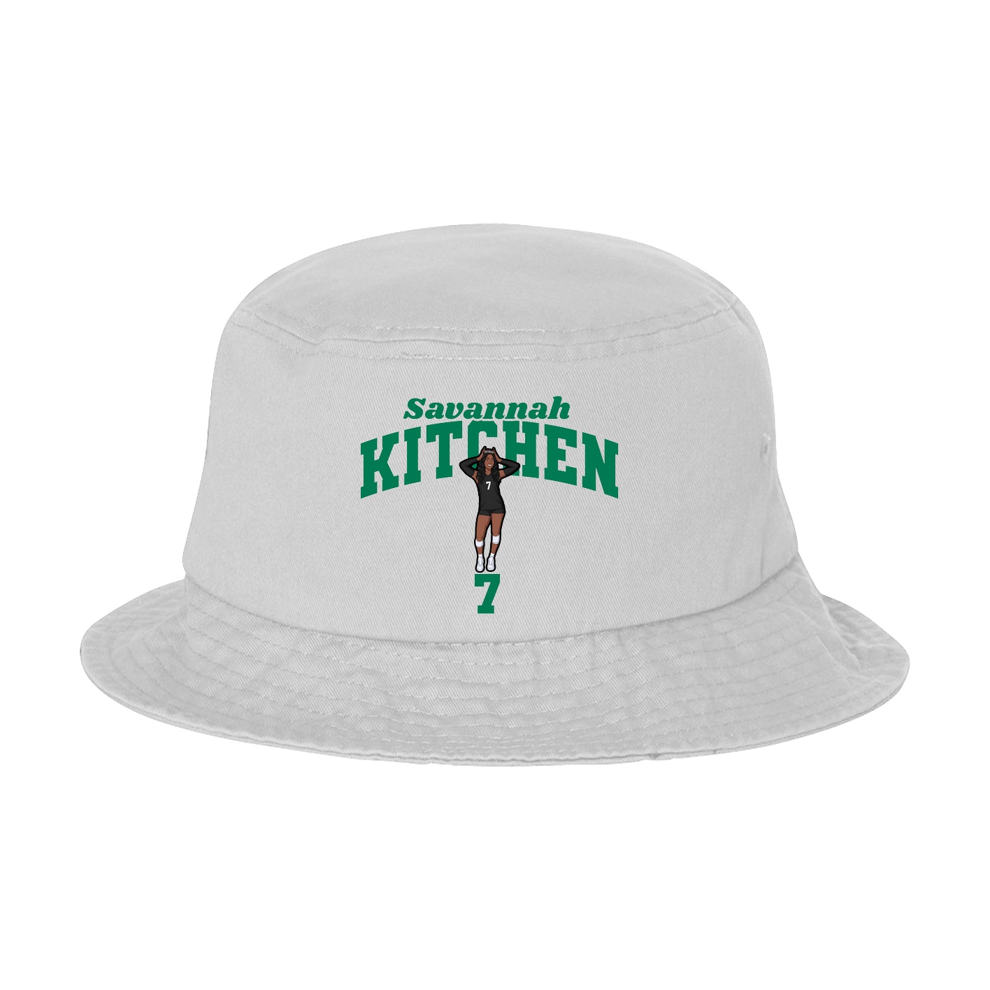 Bucket Cap — Signature Arch in White