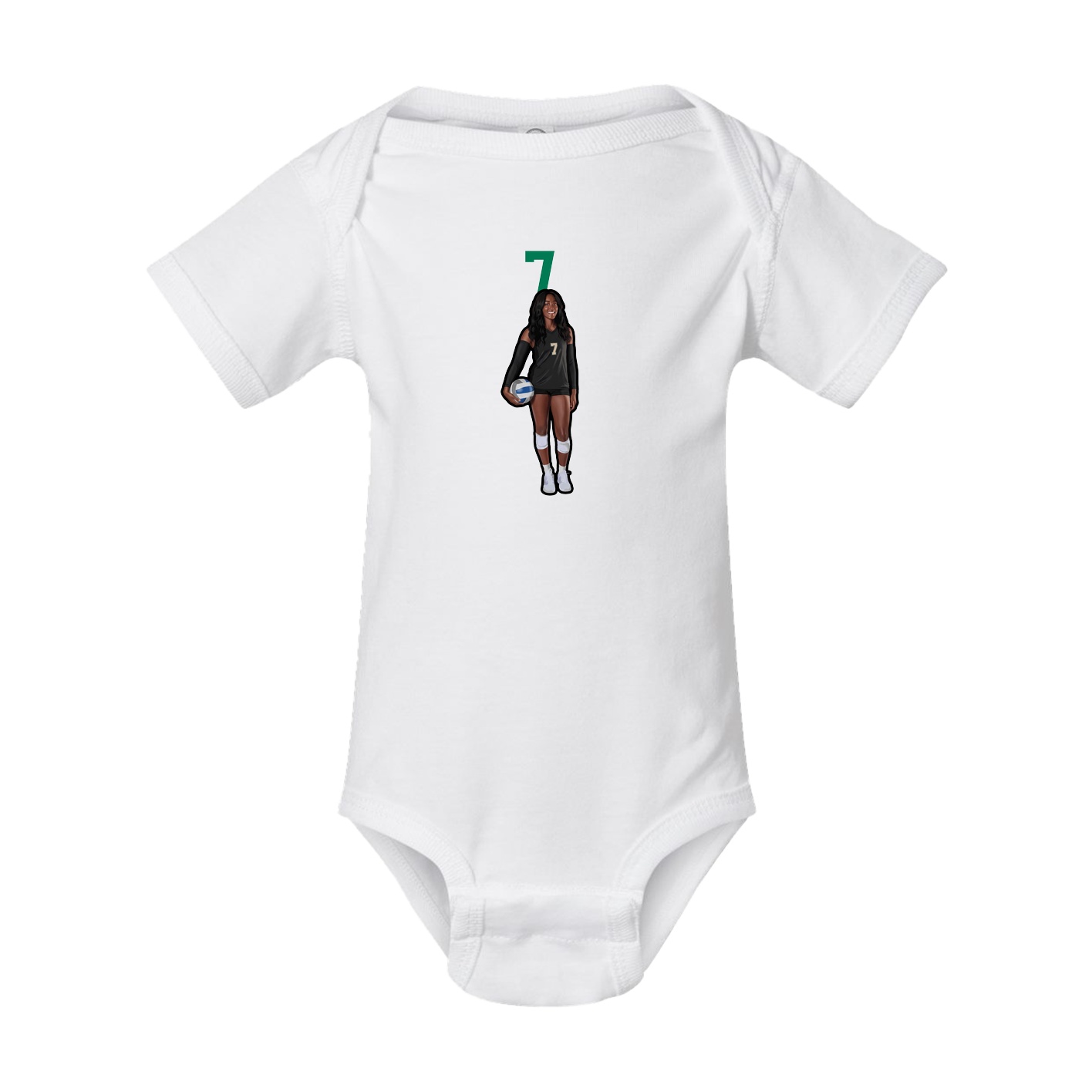 Baby Onesie — Number Top in White