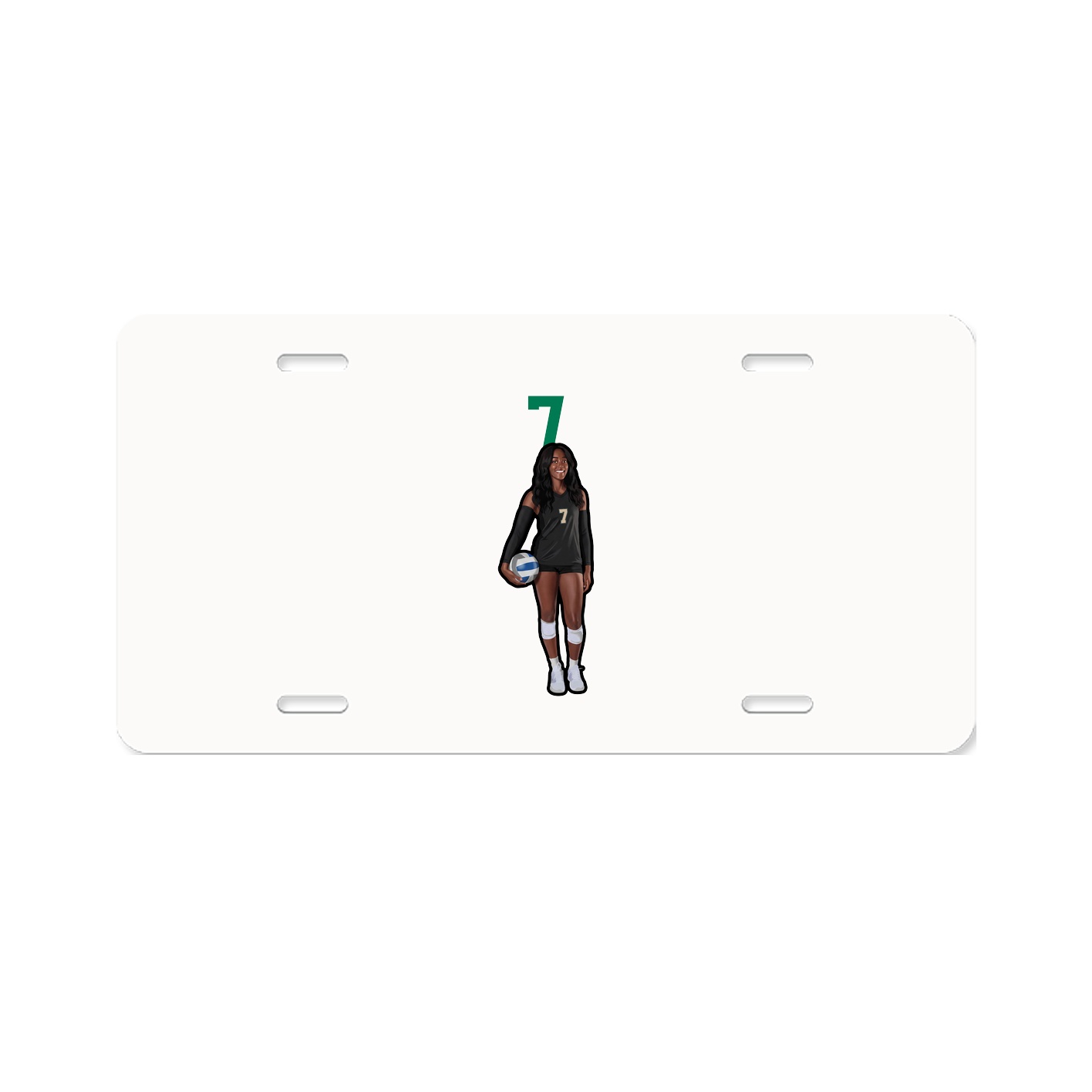 License Plate — Number Top in Classic