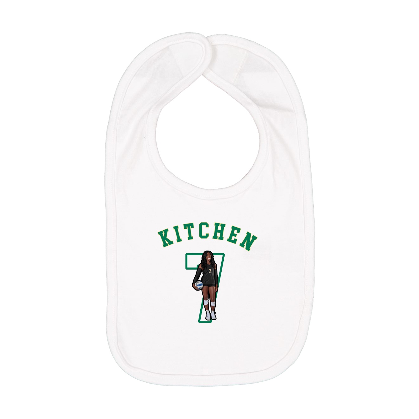 Infant Bib — Shirsey Arch in White