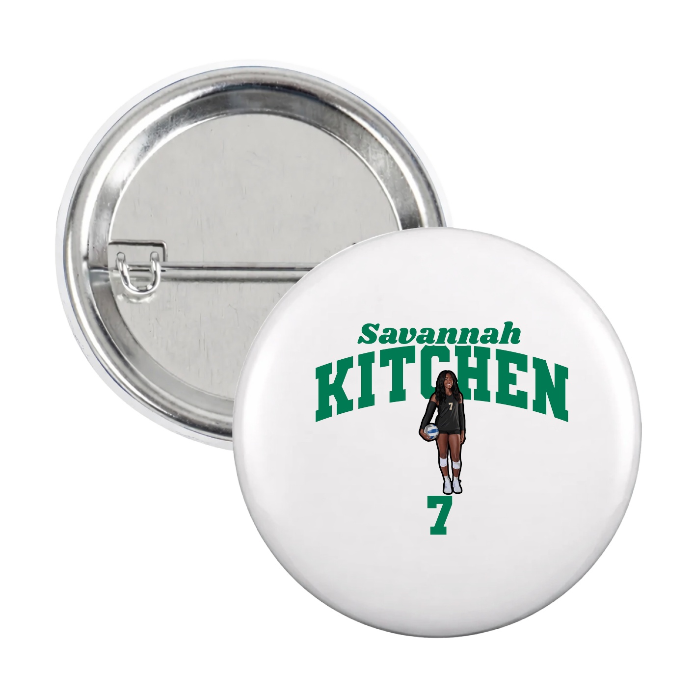 Game Day Button — Signature Arch in White