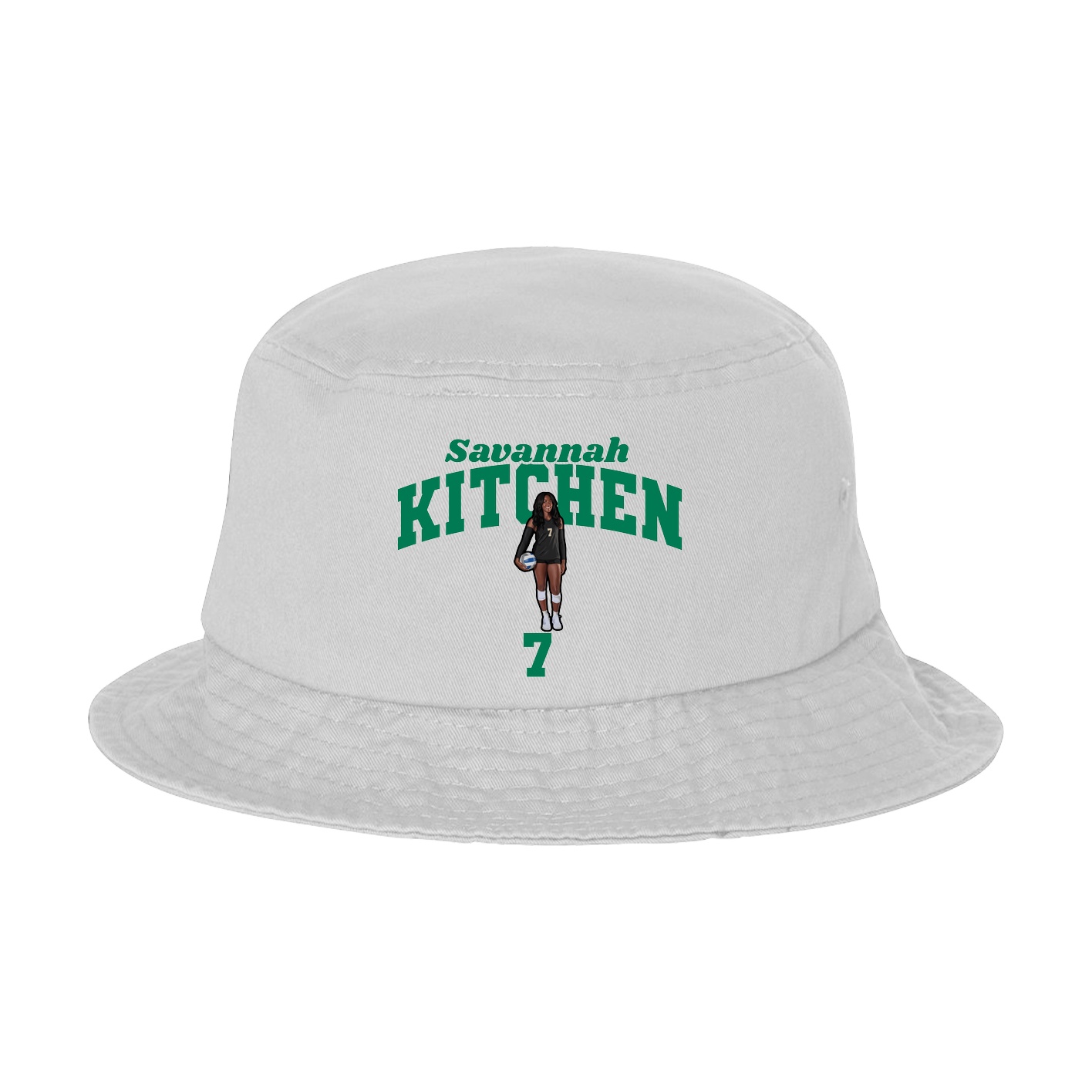 Bucket Cap — Signature Arch in White