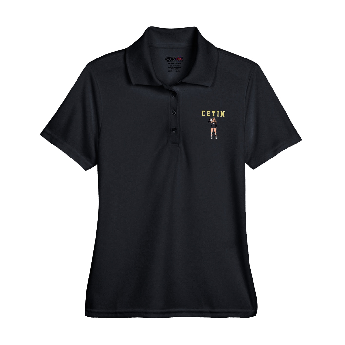 Womens Performance Polo — Shirsey in Black