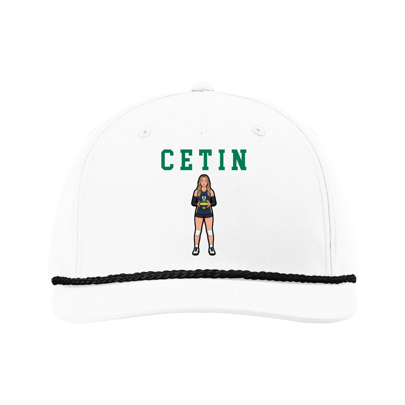 Five-Panel Classic Rope Cap — Shirsey in White