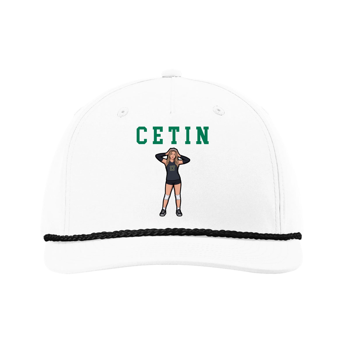 Five-Panel Classic Rope Cap — Shirsey in White