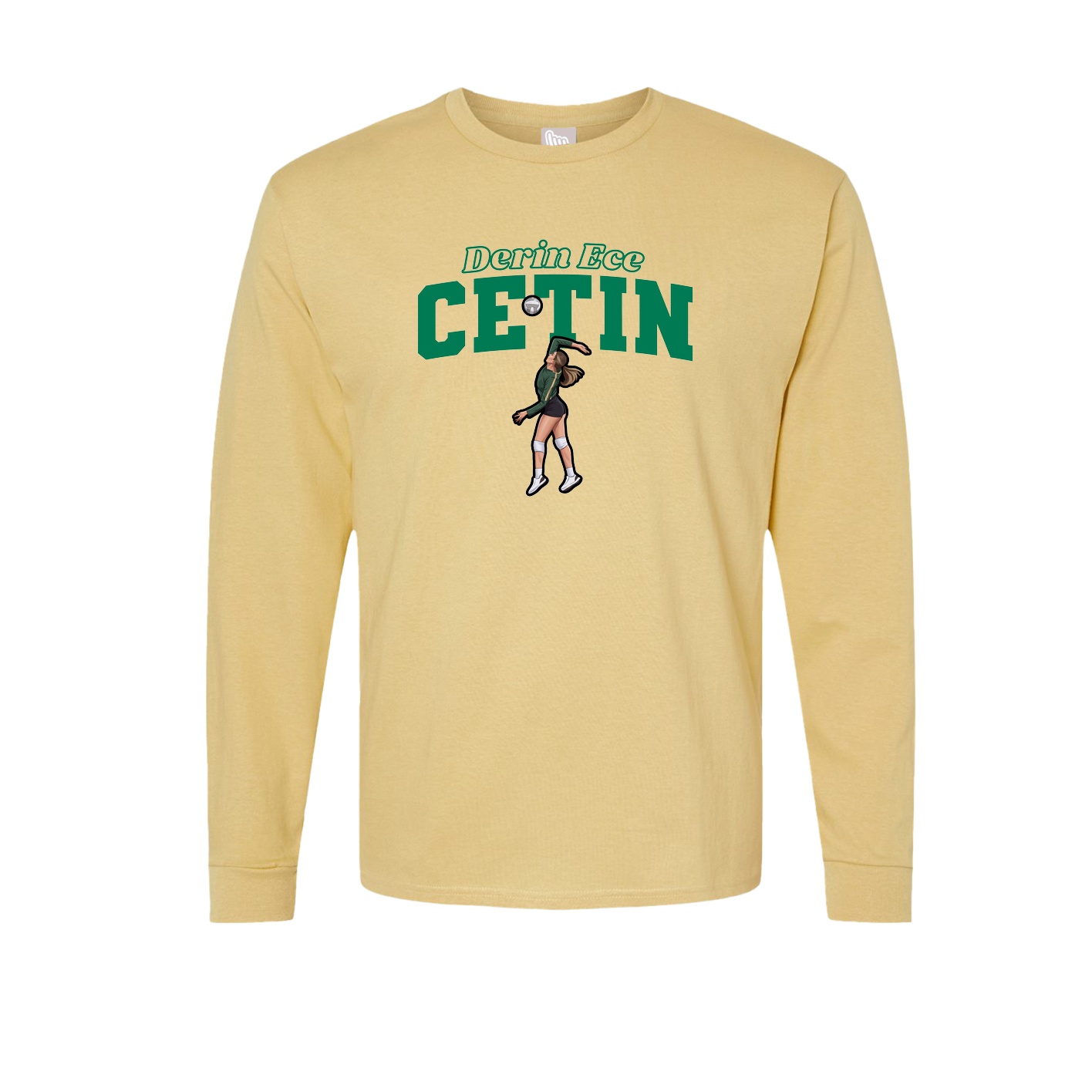 Long Sleeve Tee — Name Arch in Vegas Gold