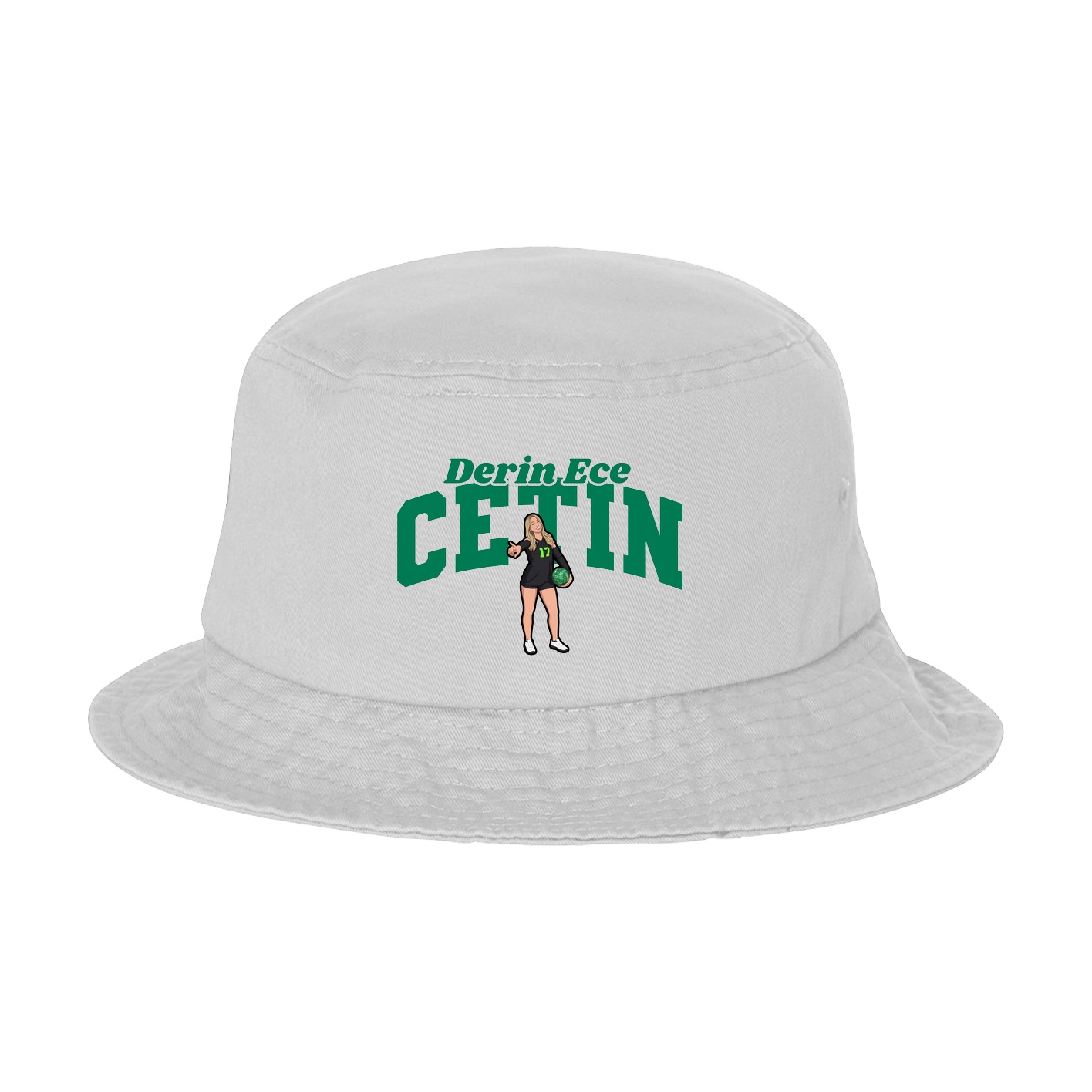 Bucket Cap — Signature Arch in White