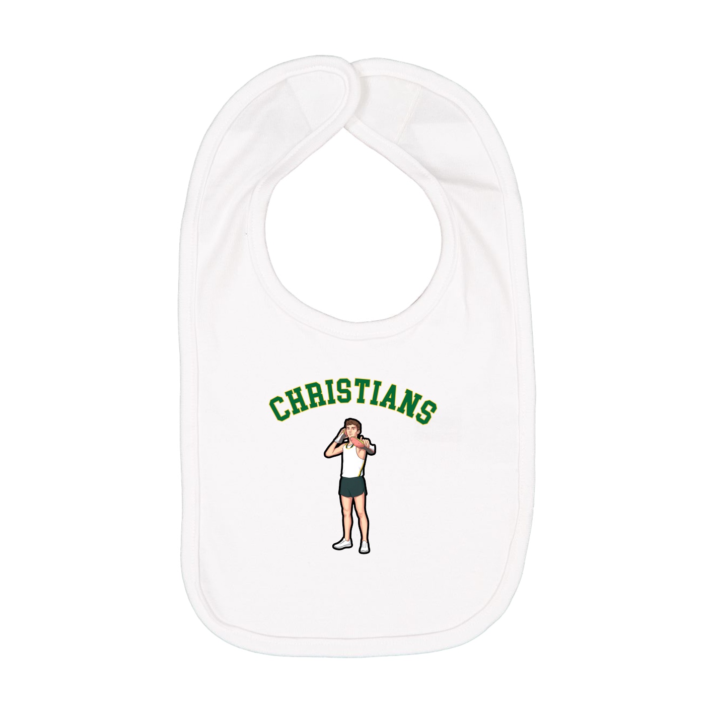 Infant Bib — Shirsey Arch in White