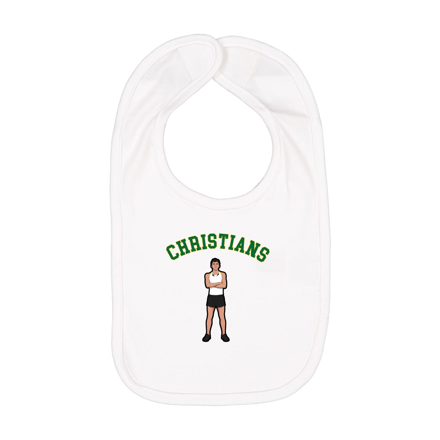 Infant Bib — Shirsey Arch in White
